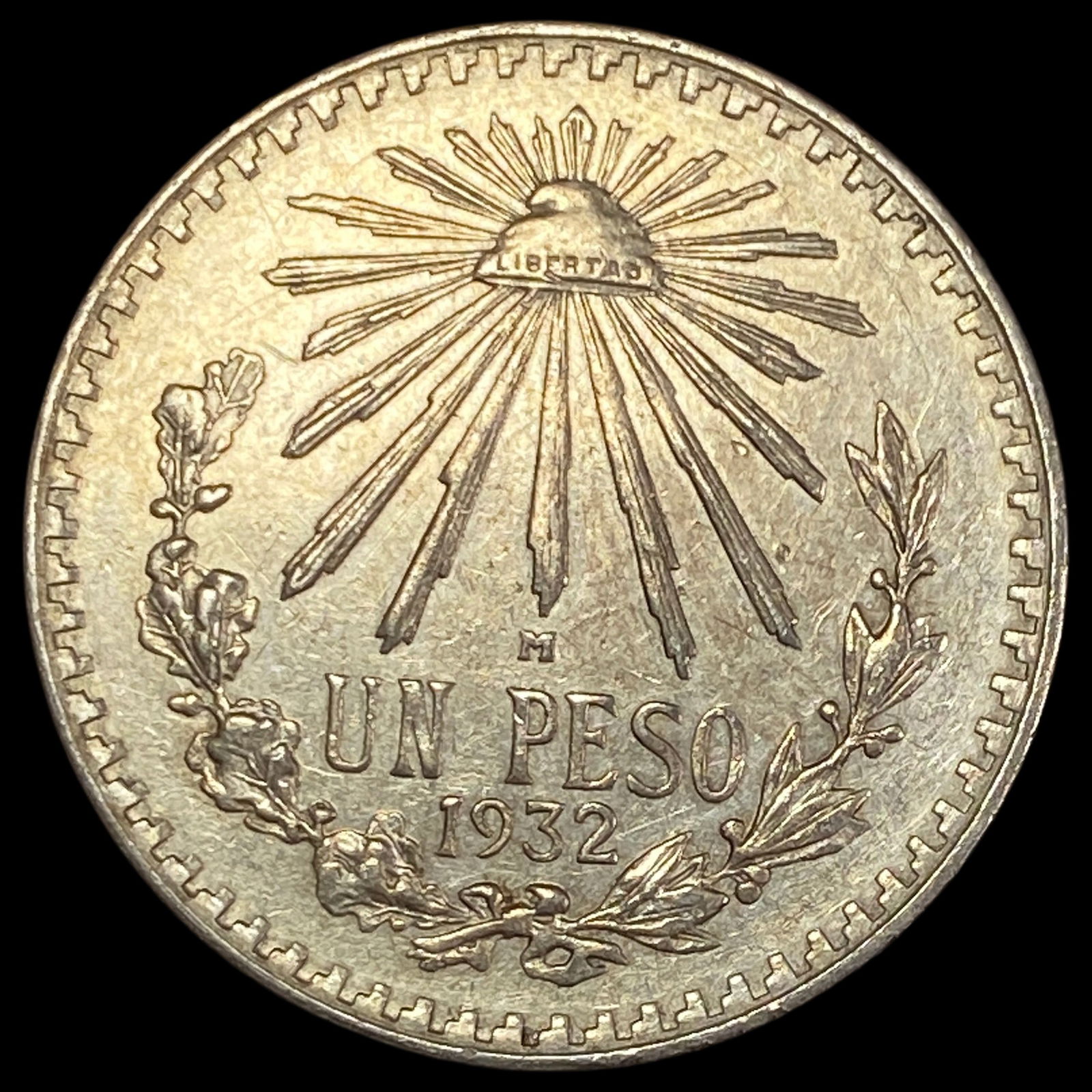 Mexico 1932 Silver 1 Peso CLOSELY UNCIRCULATED (1 of 2)