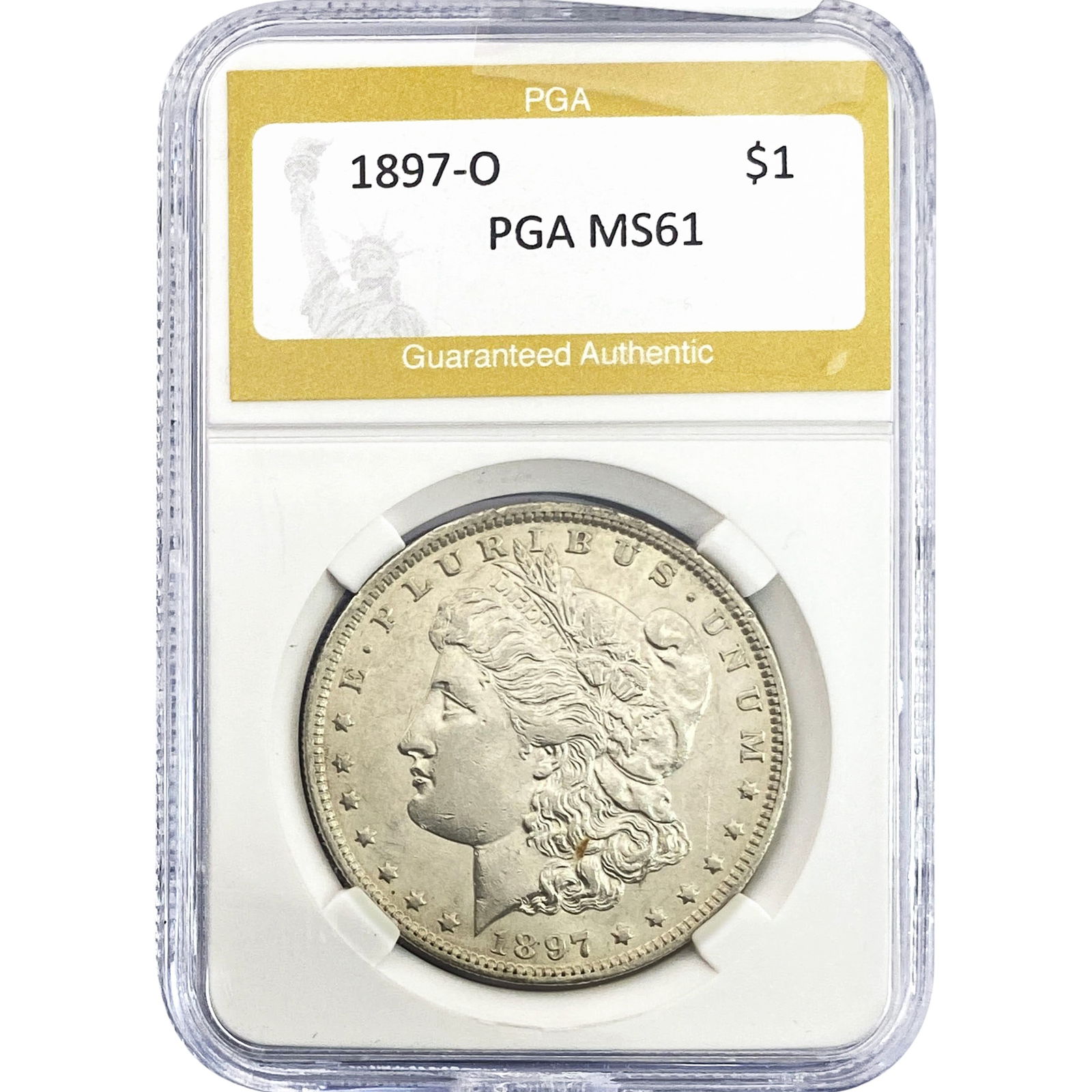 1897-O Morgan Silver Dollar PGA MS61 (1 of 2)