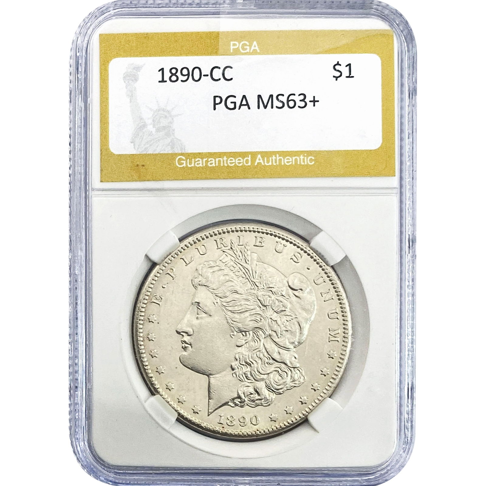 1890-CC Morgan Silver Dollar PGA MS63+ (1 of 2)