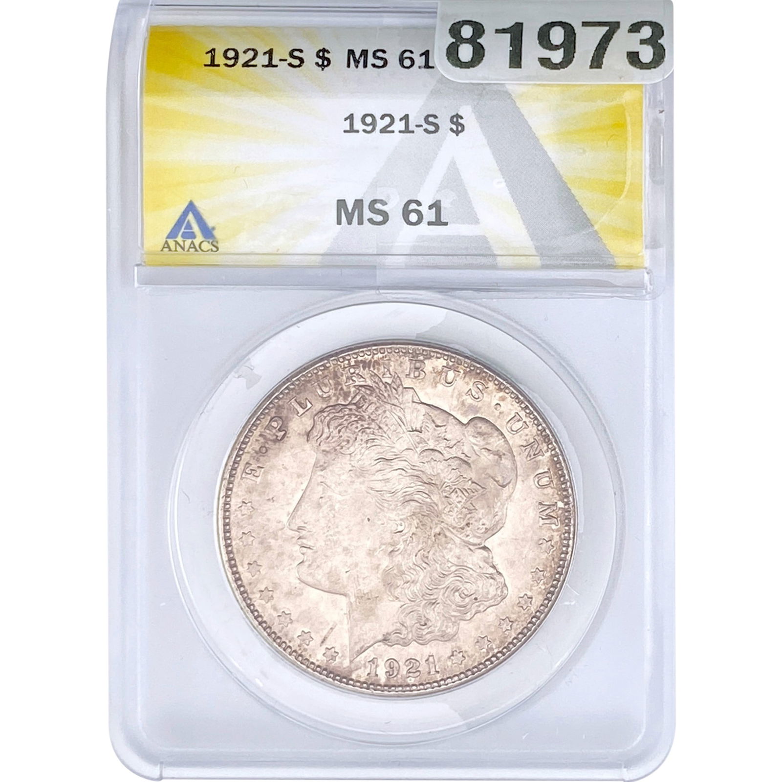 1921-S Morgan Silver Dollar ANACS MS61 (1 of 2)