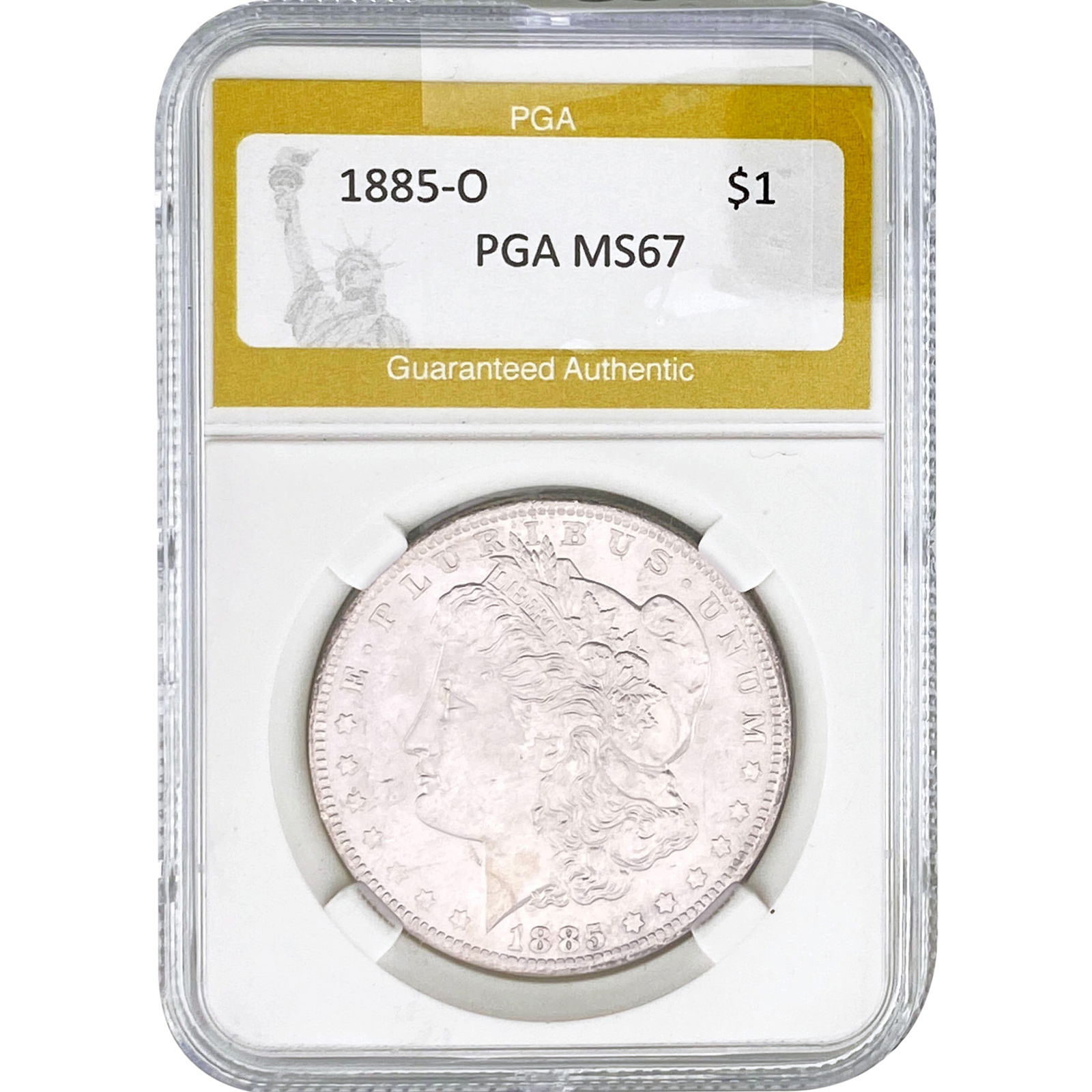 1885-O Morgan Silver Dollar PGA MS67 (1 of 2)