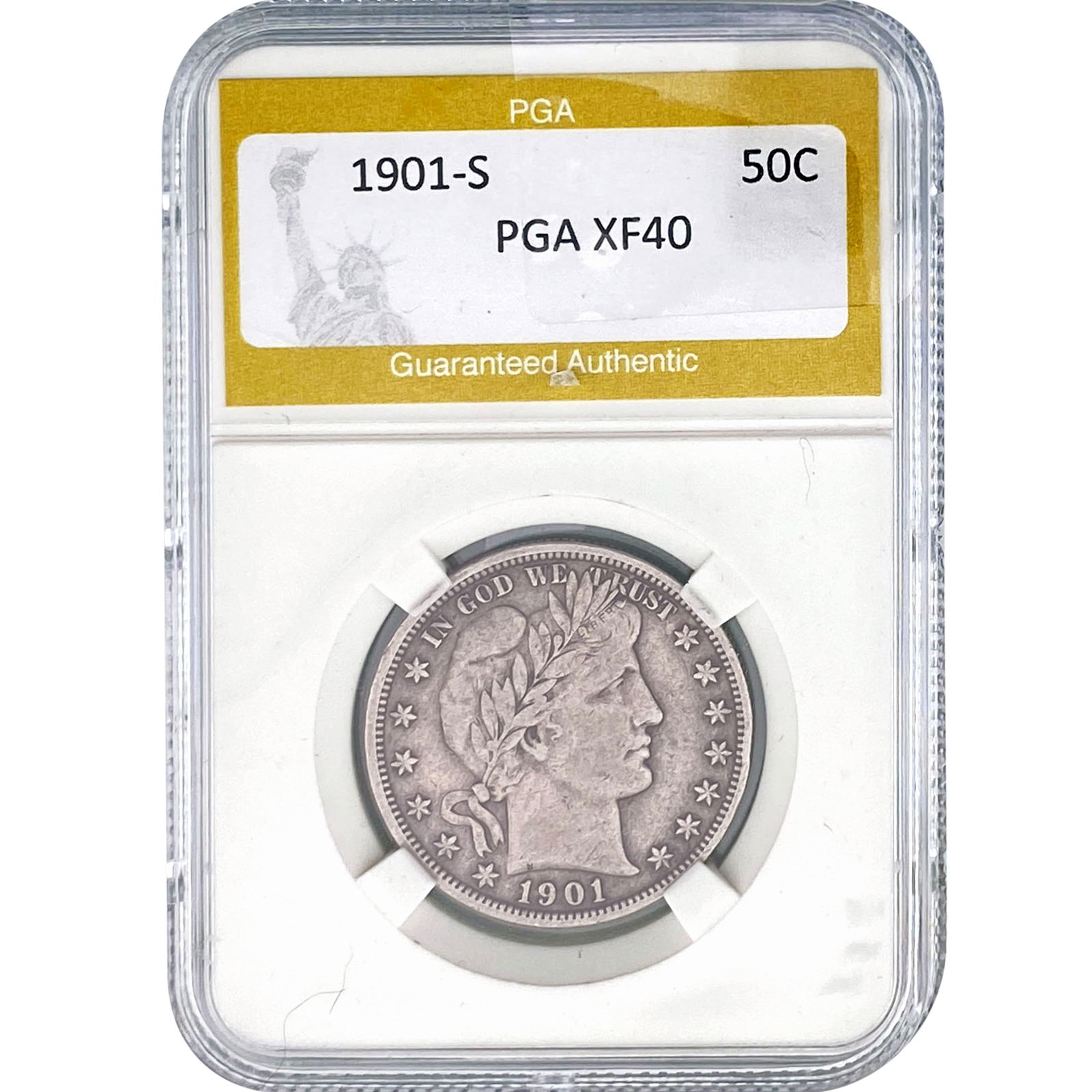 1901-S Barber Half Dollar PGA XF40 (1 of 2)