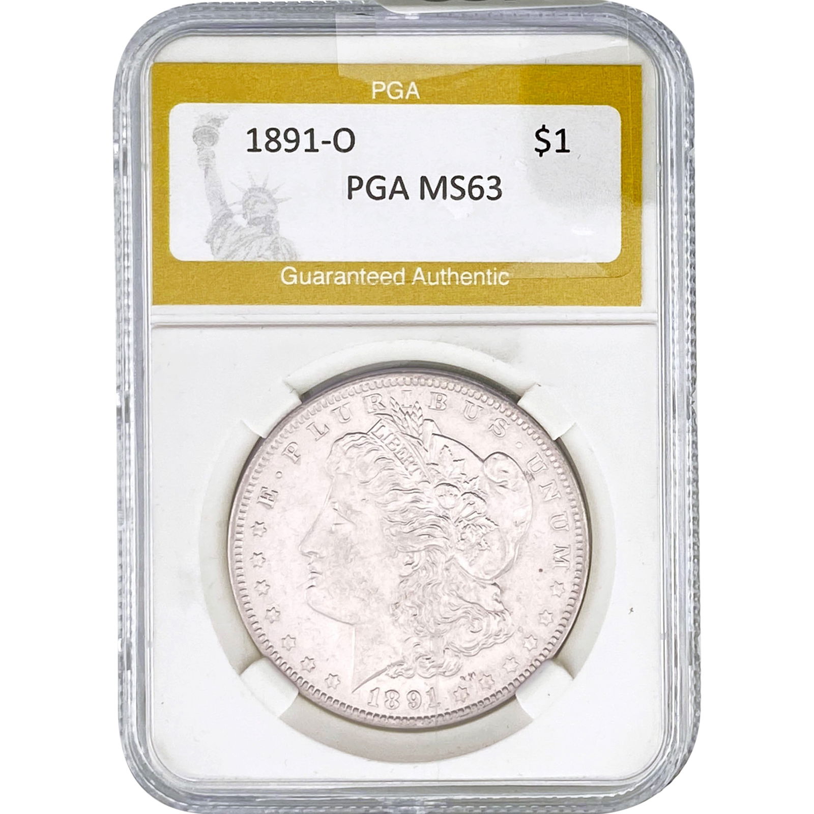 1891-O Morgan Silver Dollar PGA MS63 (1 of 2)