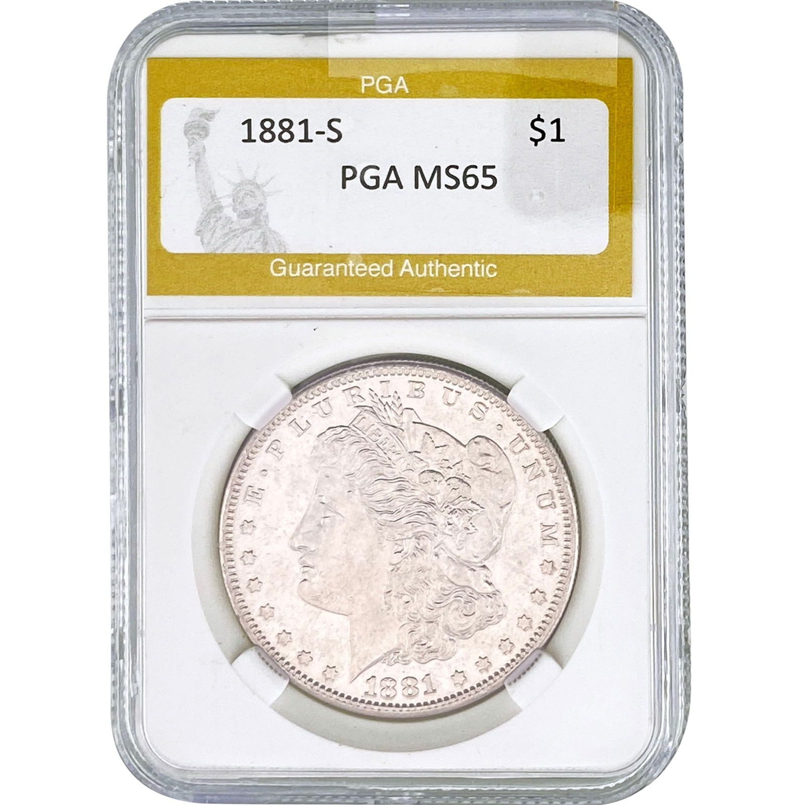 1881-S Morgan Silver Dollar PGA MS65 (1 of 2)