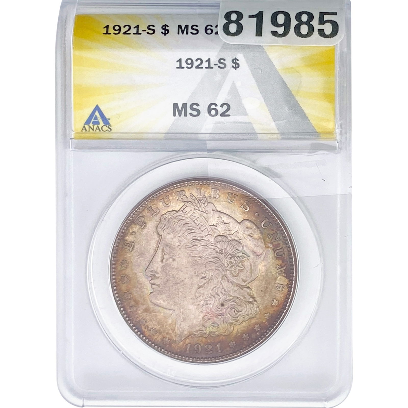 1921-S Morgan Silver Dollar ANACS MS62 (1 of 2)
