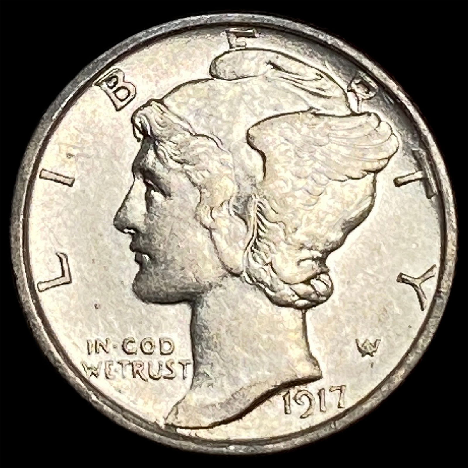 1917-S Silver Mercury Dime UNCIRCULATED (1 of 2)