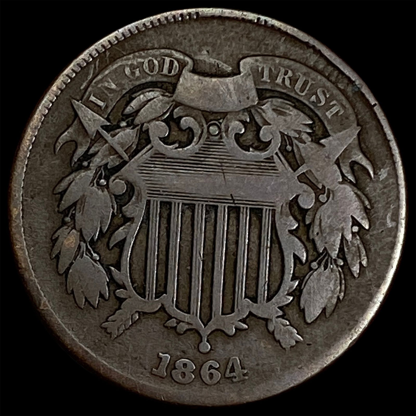 1864 Two-Cent Piece NICELY CIRCULATED (1 of 2)