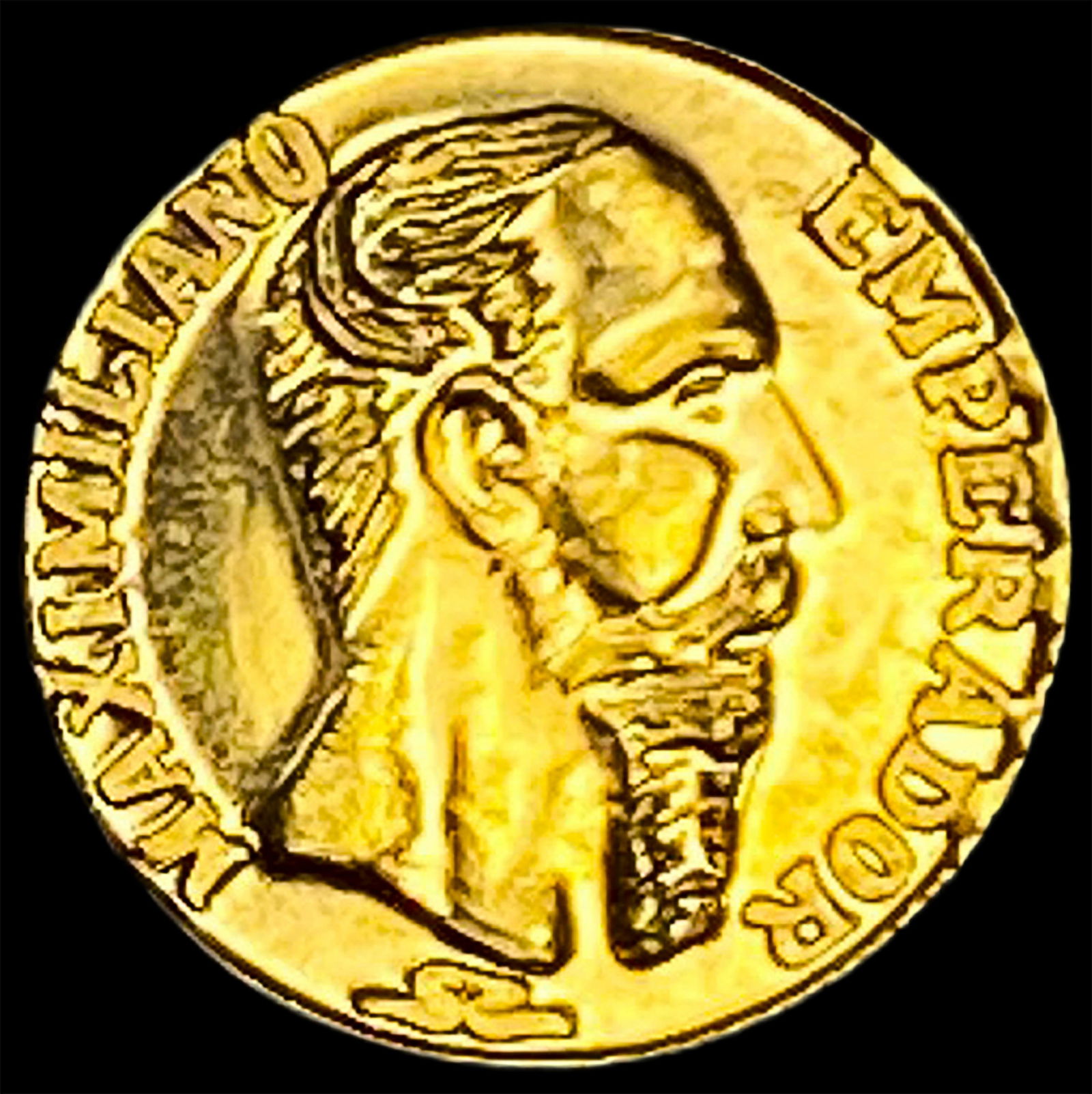 1865 .0158oz Mexico Gold Maximilian 20 Pesos UNCIRCULATED (1 of 2)
