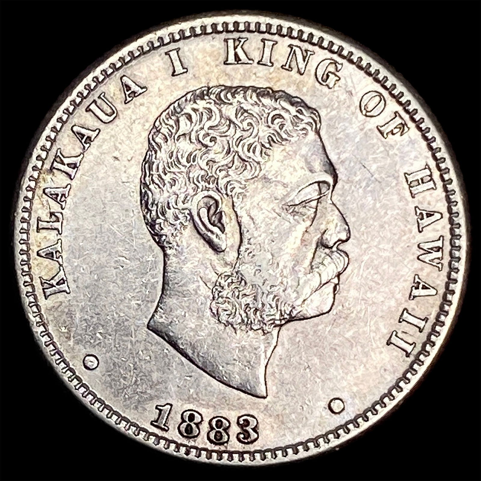 1883 Silver 1/4 Dollar Hawaii CLOSELY UNCIRCULATED (1 of 2)