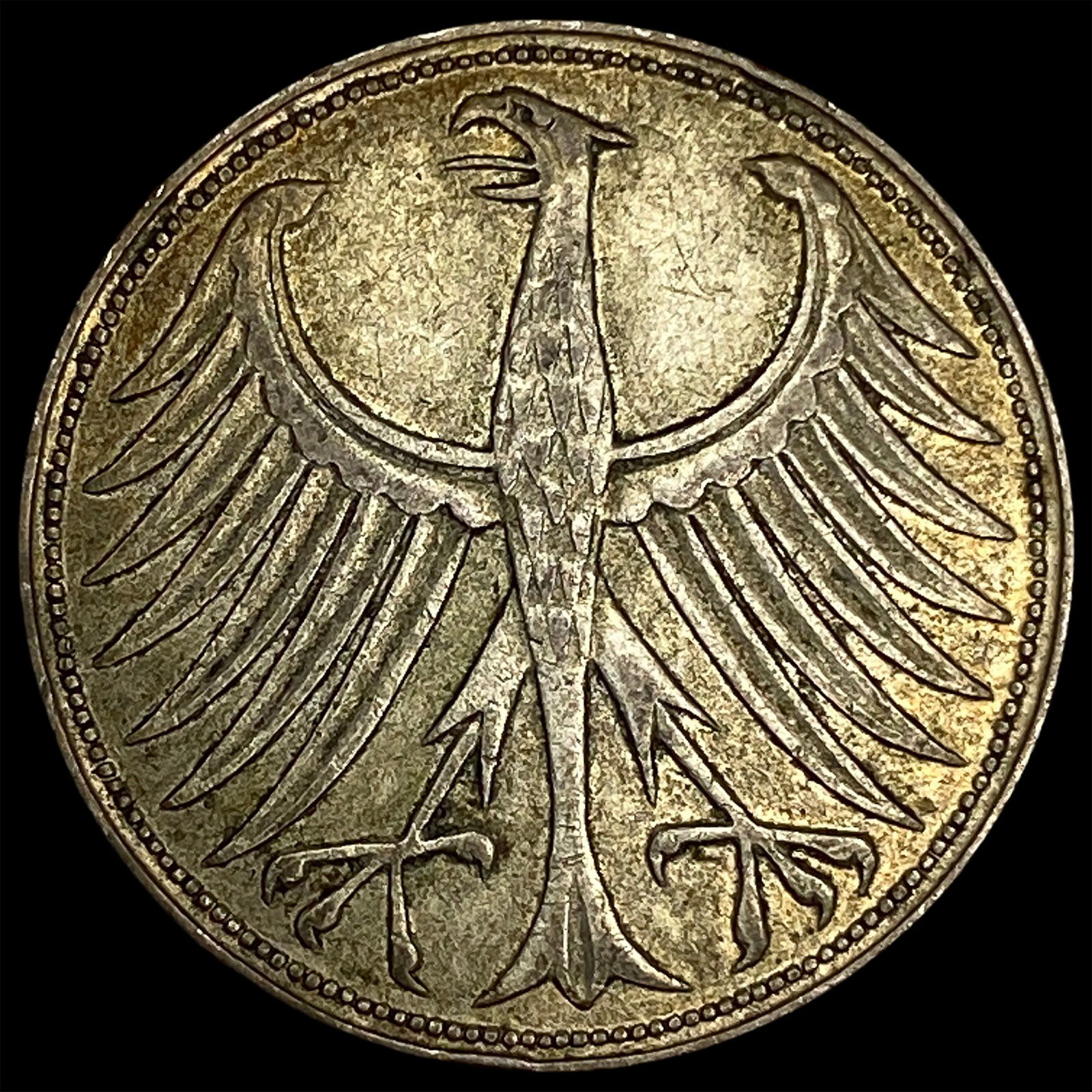 1951-J Germany 5 Deutsche Mark Silver CHOICE AU: 1951-J Germany 5 Deutsche Mark Silver CHOICE AU