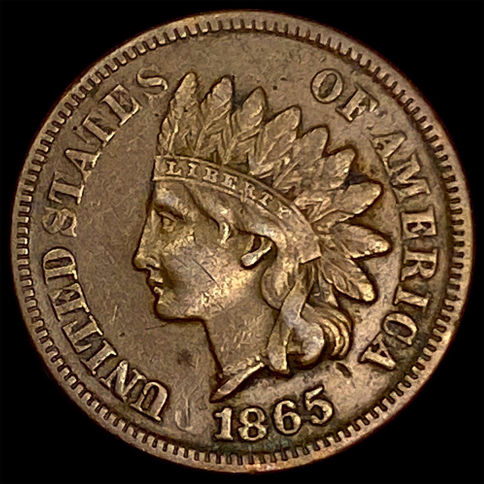 1865 Indian Head Cent NEARLY UNCIRCULATED (1 of 2)