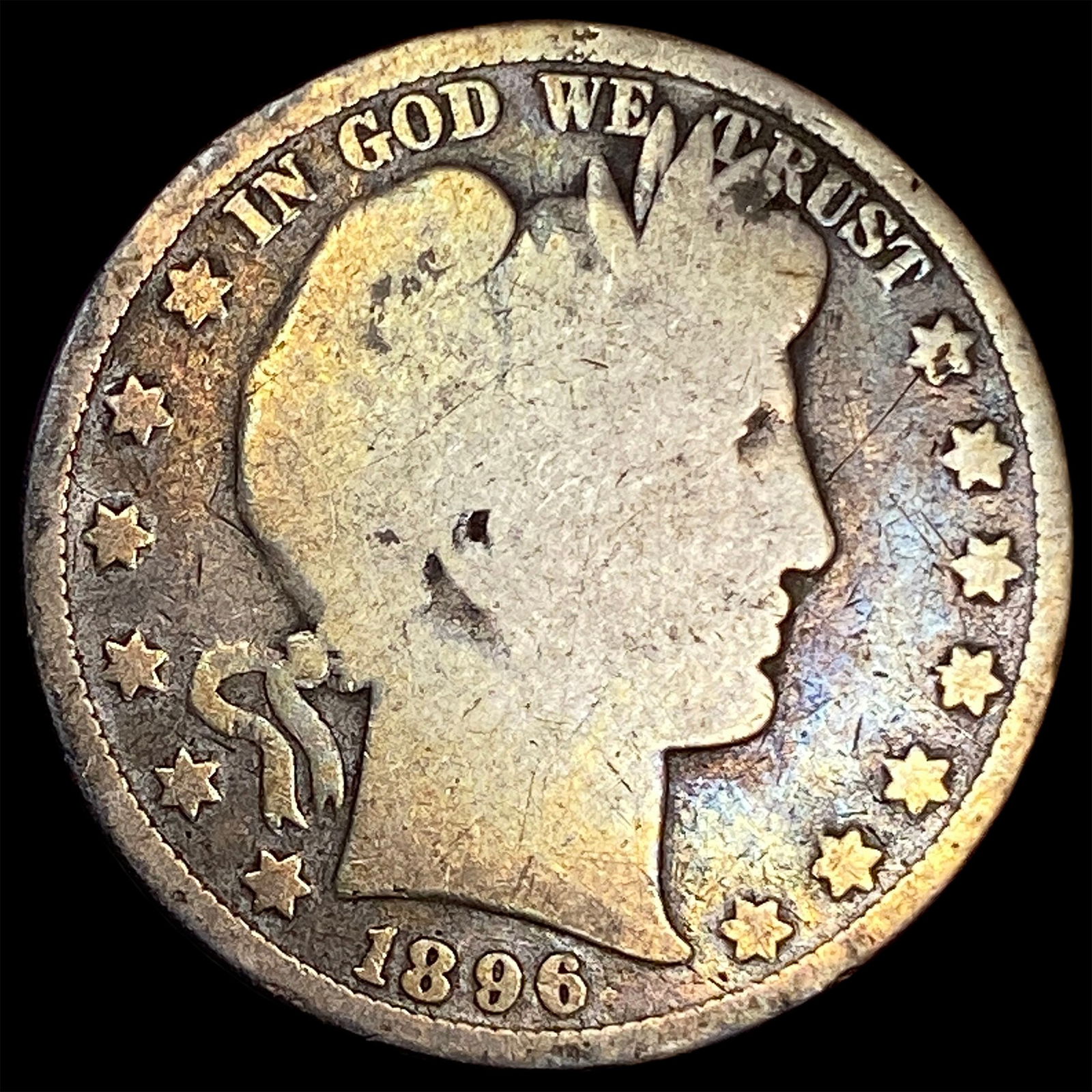 1896 Silver Half Dollar (Barber) NICELY CIRCULATED (1 of 2)