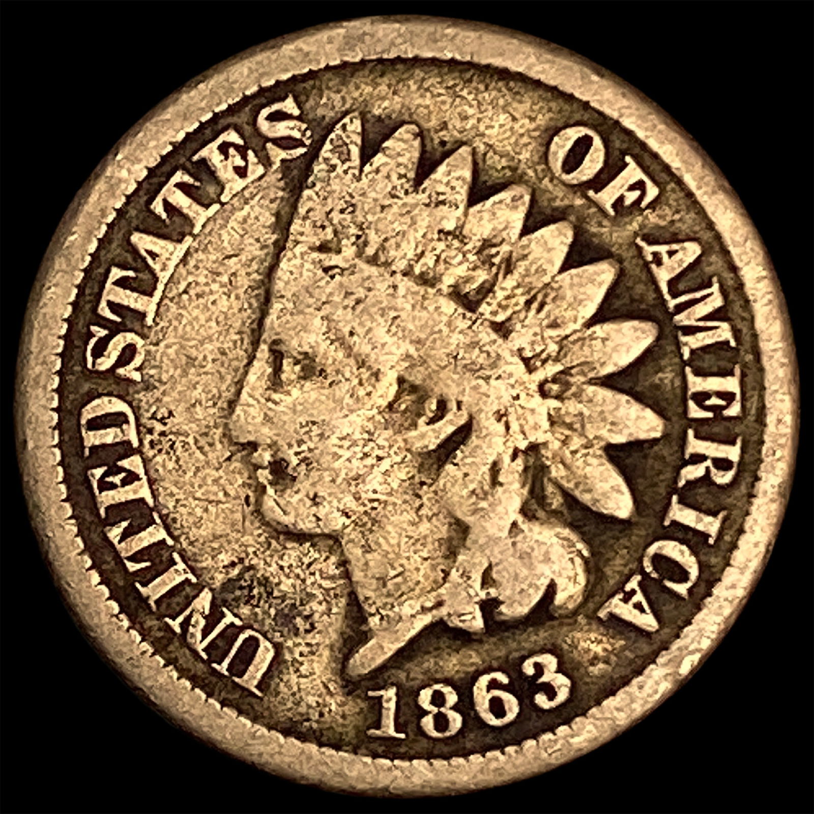 1863 Indian Head Cent NICELY CIRCULATED (1 of 2)