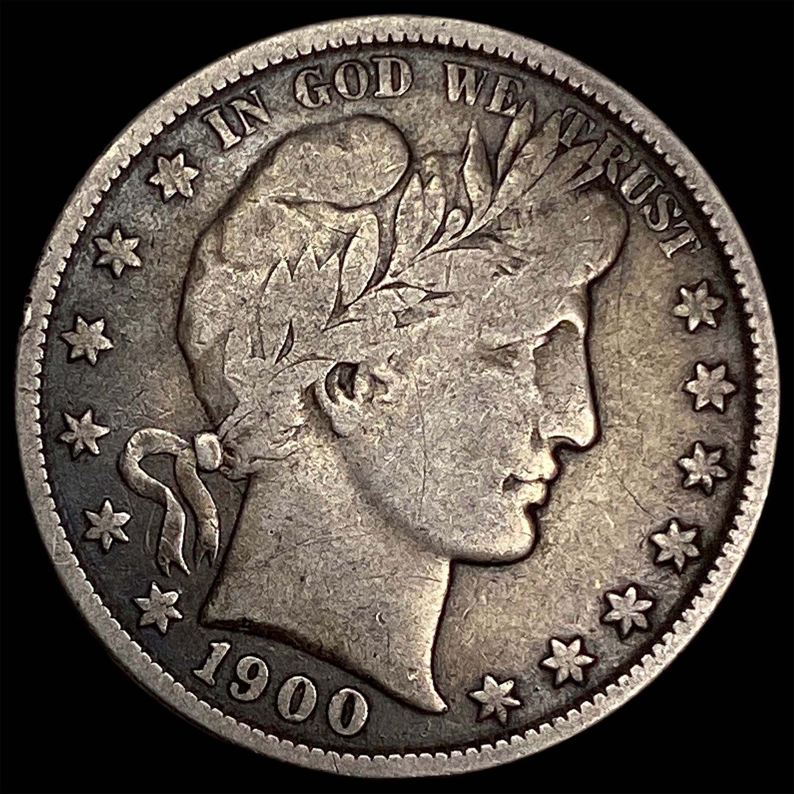 1900 Silver Barber Half Dollar NICELY CIRCULATED (1 of 2)