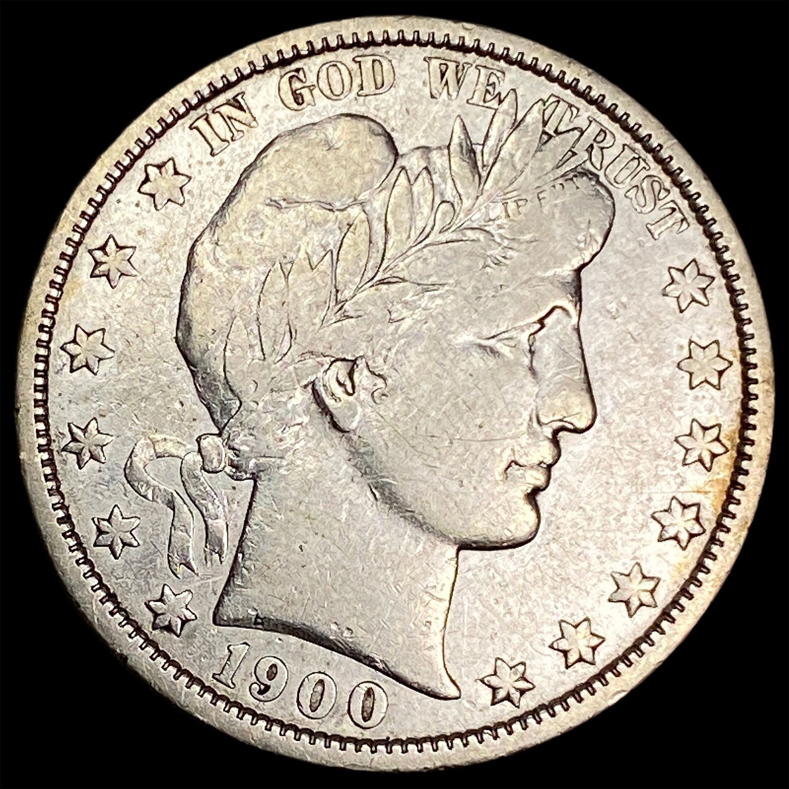 1900-O Silver Half Dollar Barber NICELY CIRCULATED (1 of 2)