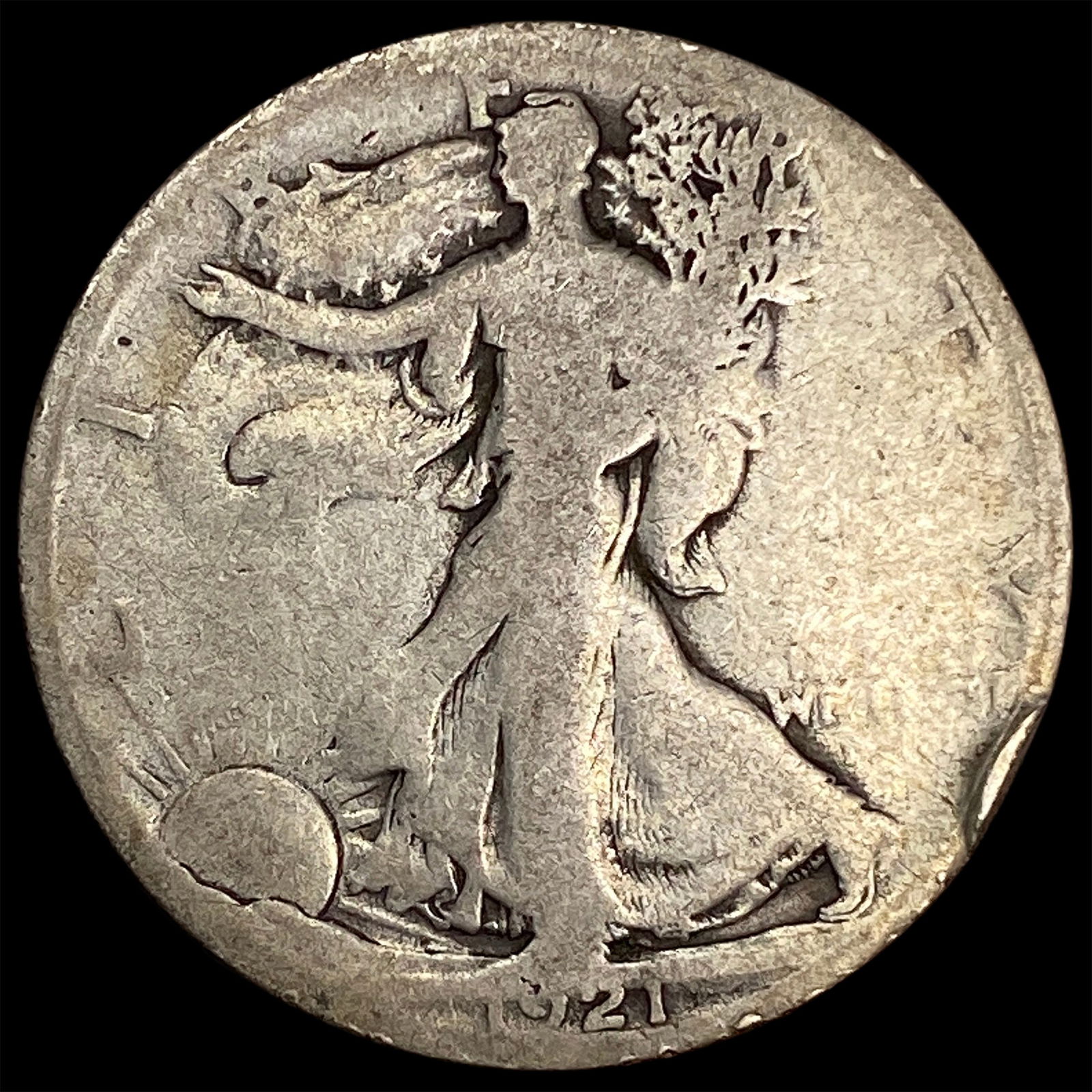 1921-S Silver Walking Liberty Half Dollar HIGH GRADE (1 of 2)
