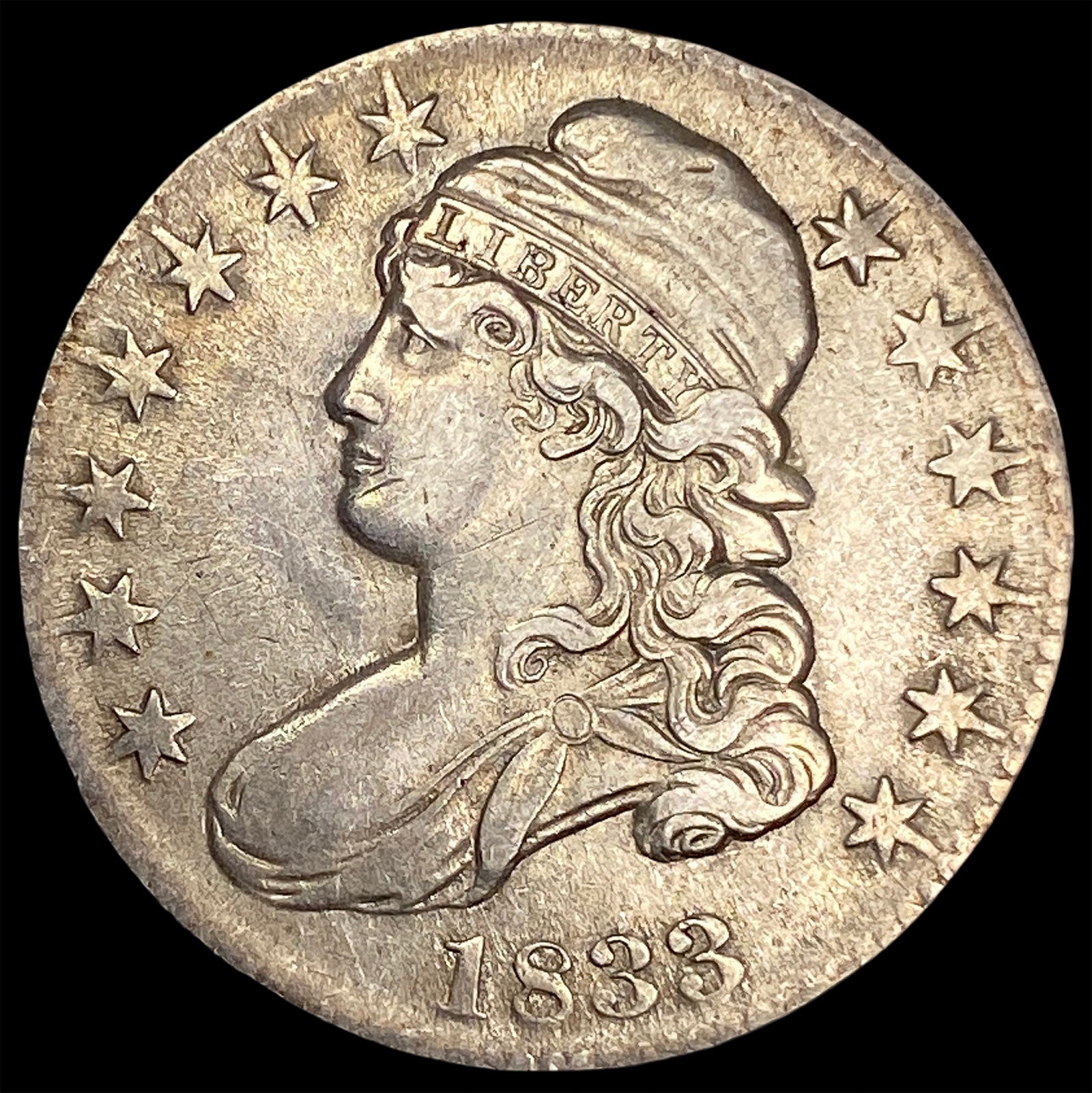 1833 Capped Bust Half Dollar NEARLY UNCIRCULATED (1 of 2)