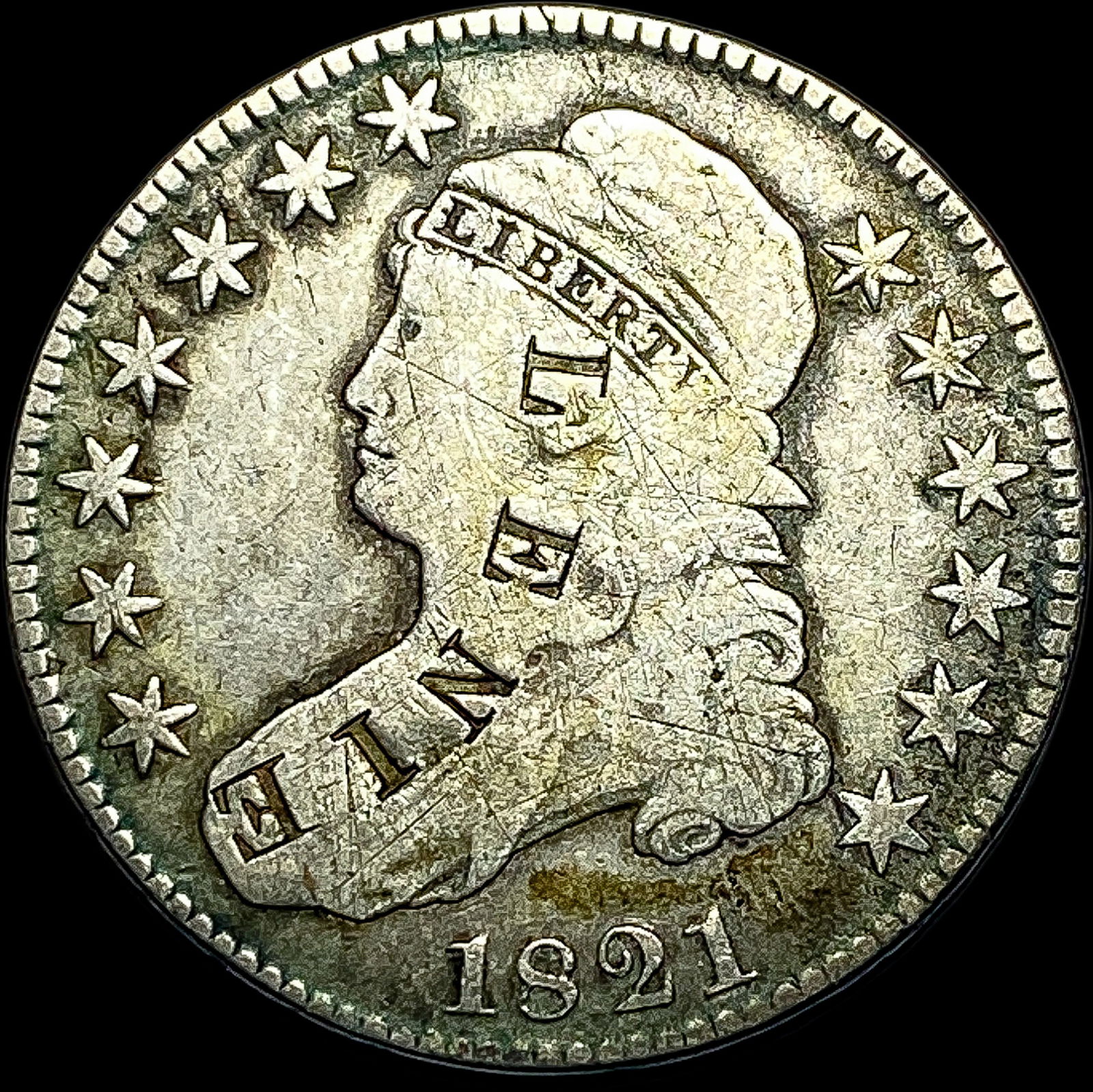 1821 Capped Bust Silver Half Dollar HIGH GRADE (1 of 2)