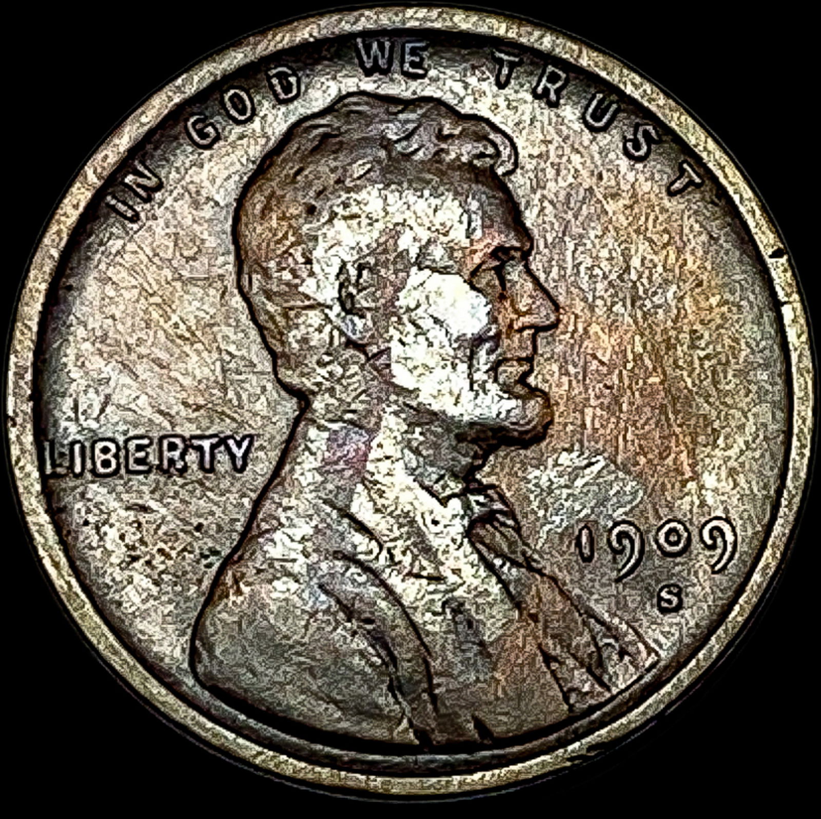 1909-S Lincoln Wheat Cent ABOUT UNCIRCULATED (1 of 2)