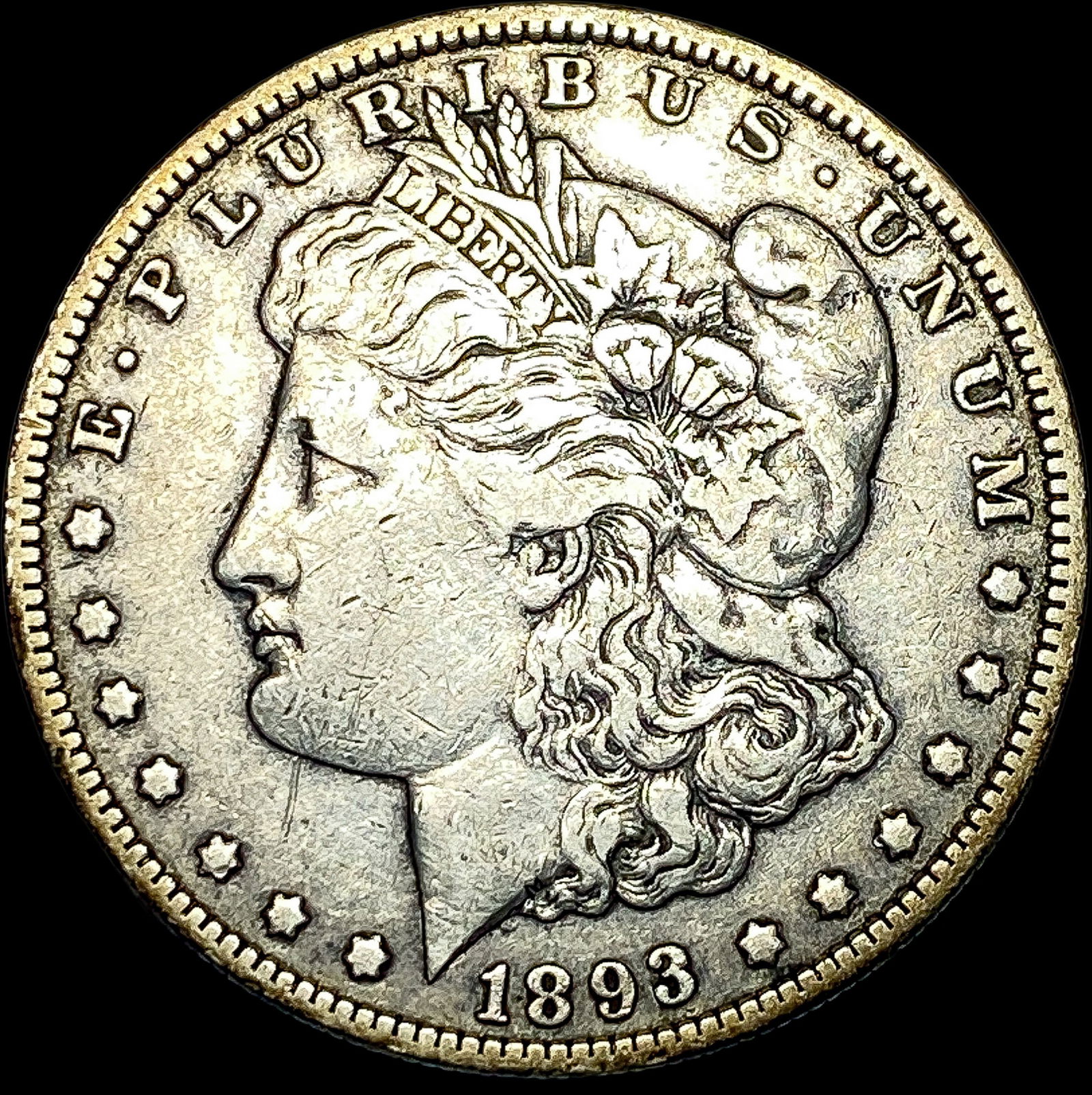 1893-O Silver Morgan Dollar NEARLY UNCIRCULATED (1 of 2)