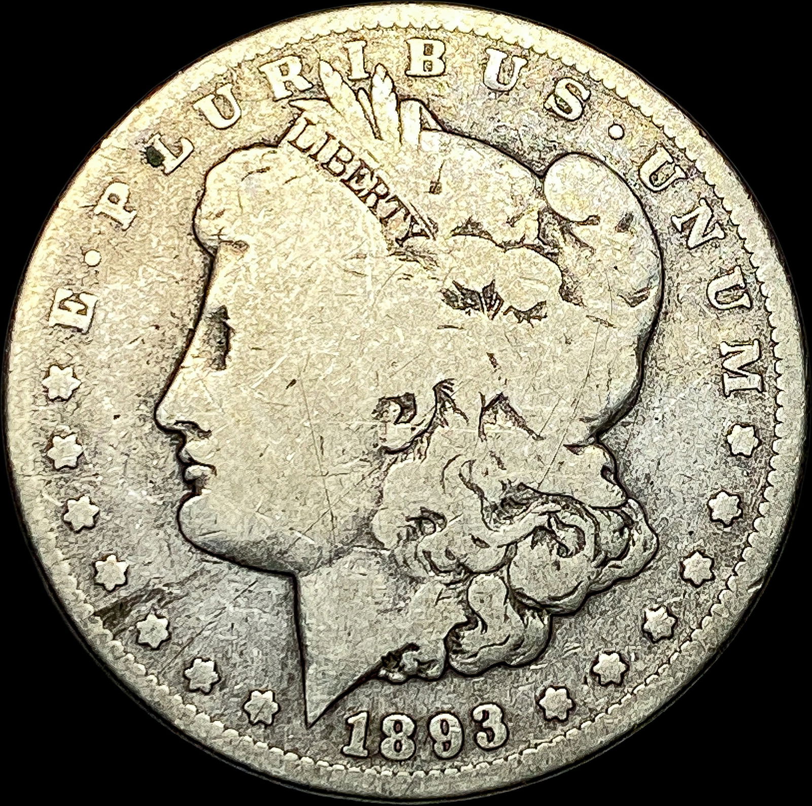 1893-CC Silver Morgan Dollar NICELY CIRCULATED (1 of 2)