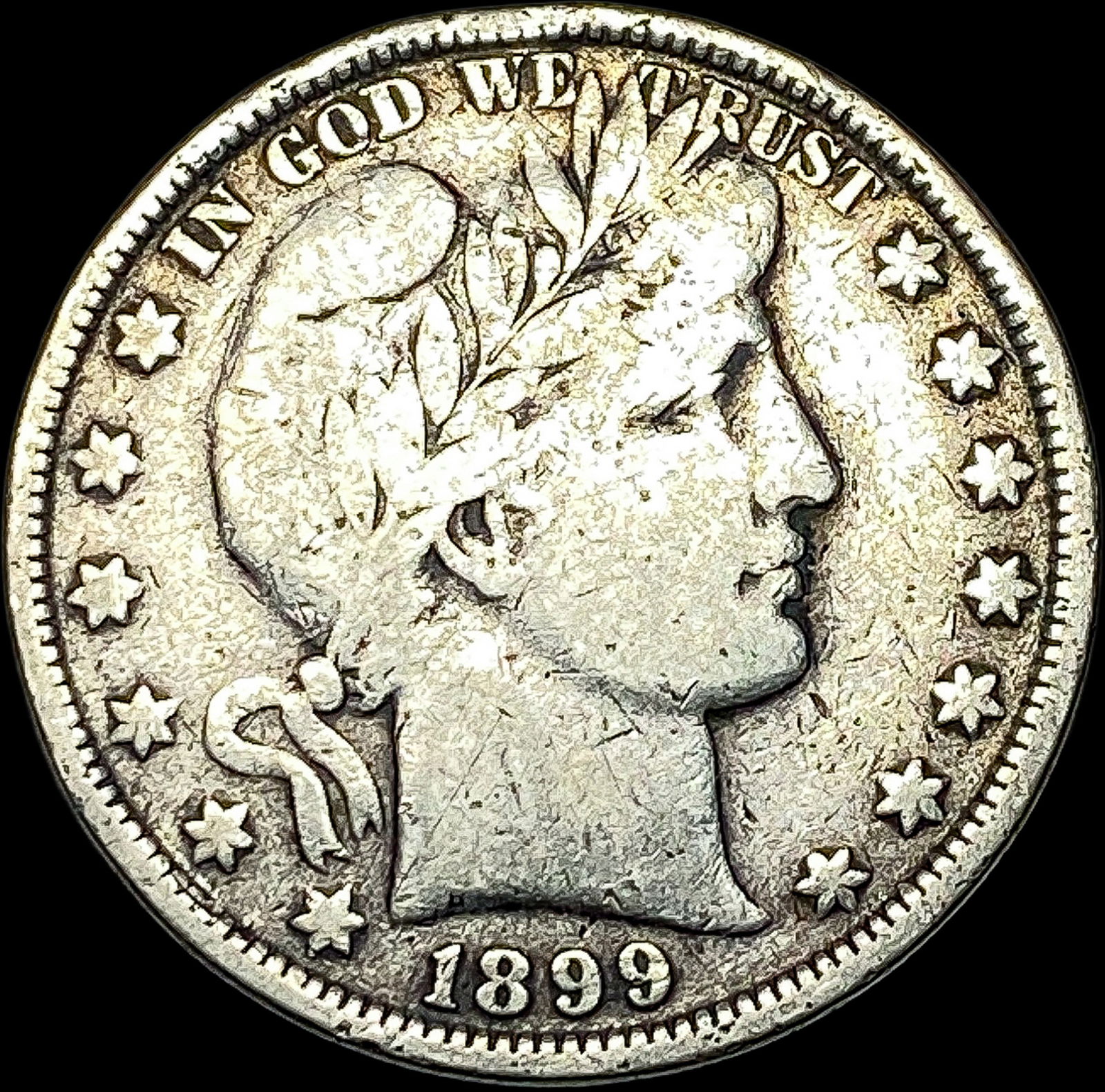 1899 Silver Half Dollar (Barber) NICELY CIRCULATED (1 of 2)