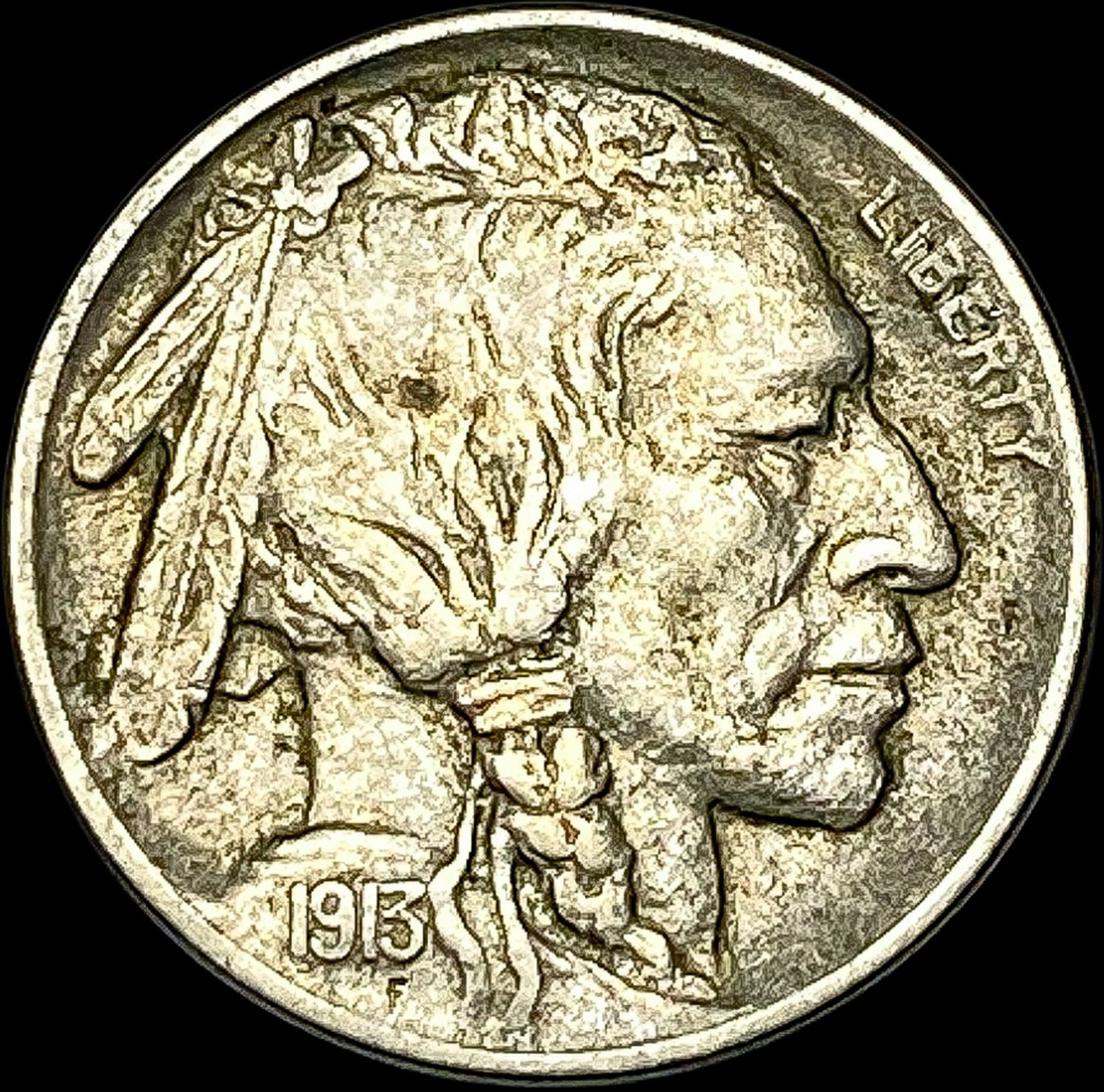 1913-D Type 1 Buffalo Nickel CLOSELY UNCIRCULATED (1 of 2)