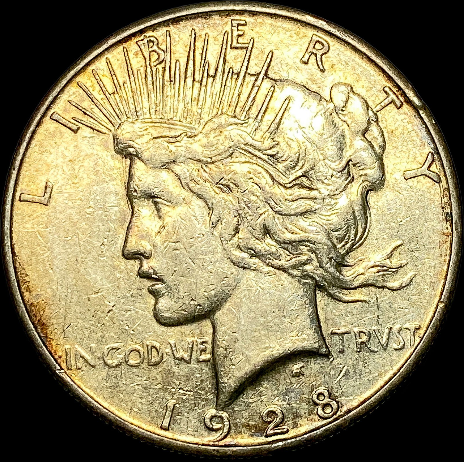 1928-S Silver Peace Dollar NEARLY UNCIRCULATED (1 of 2)