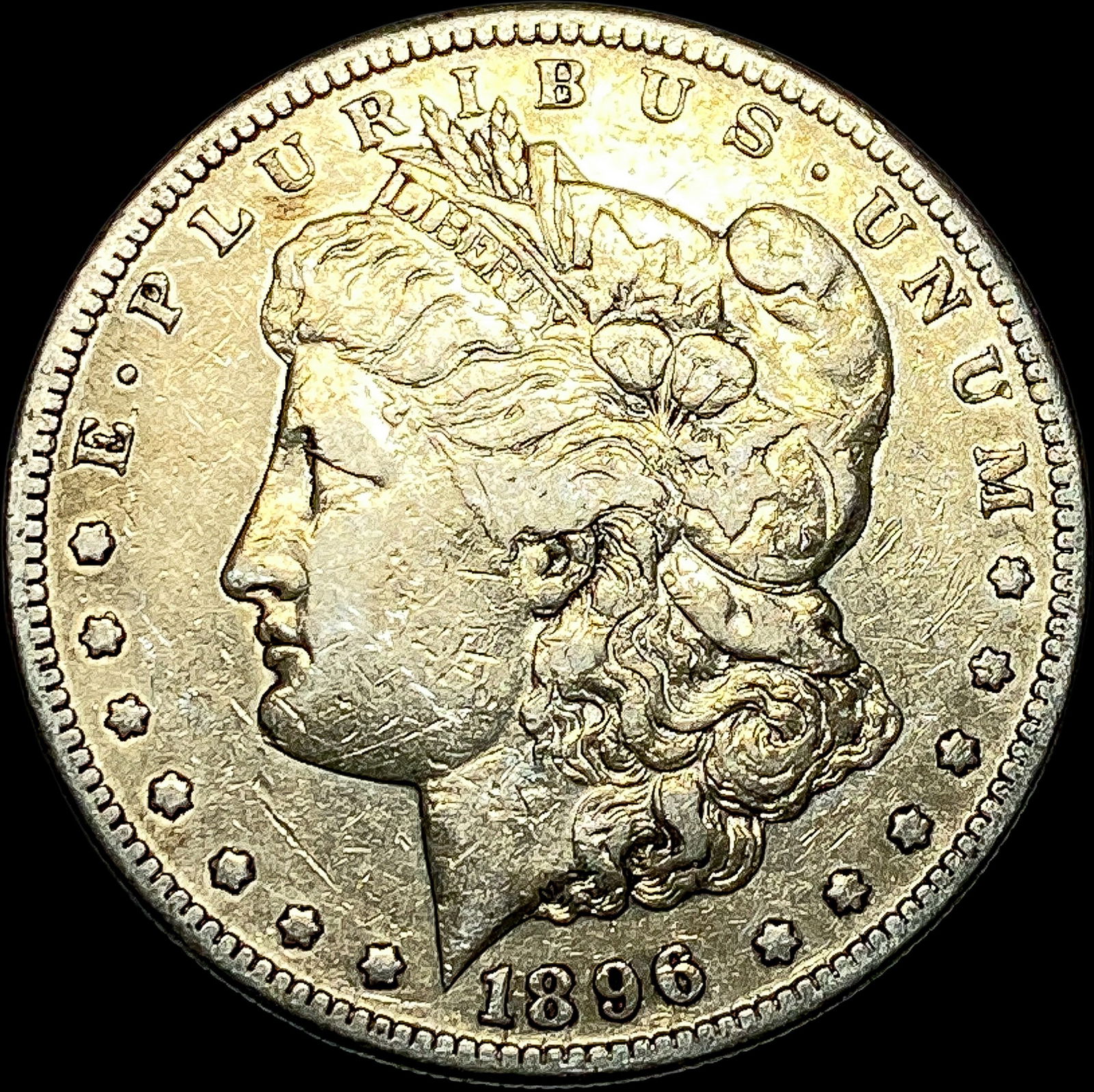 1896-S Silver Morgan Dollar ABOUT UNCIRCULATED (1 of 2)