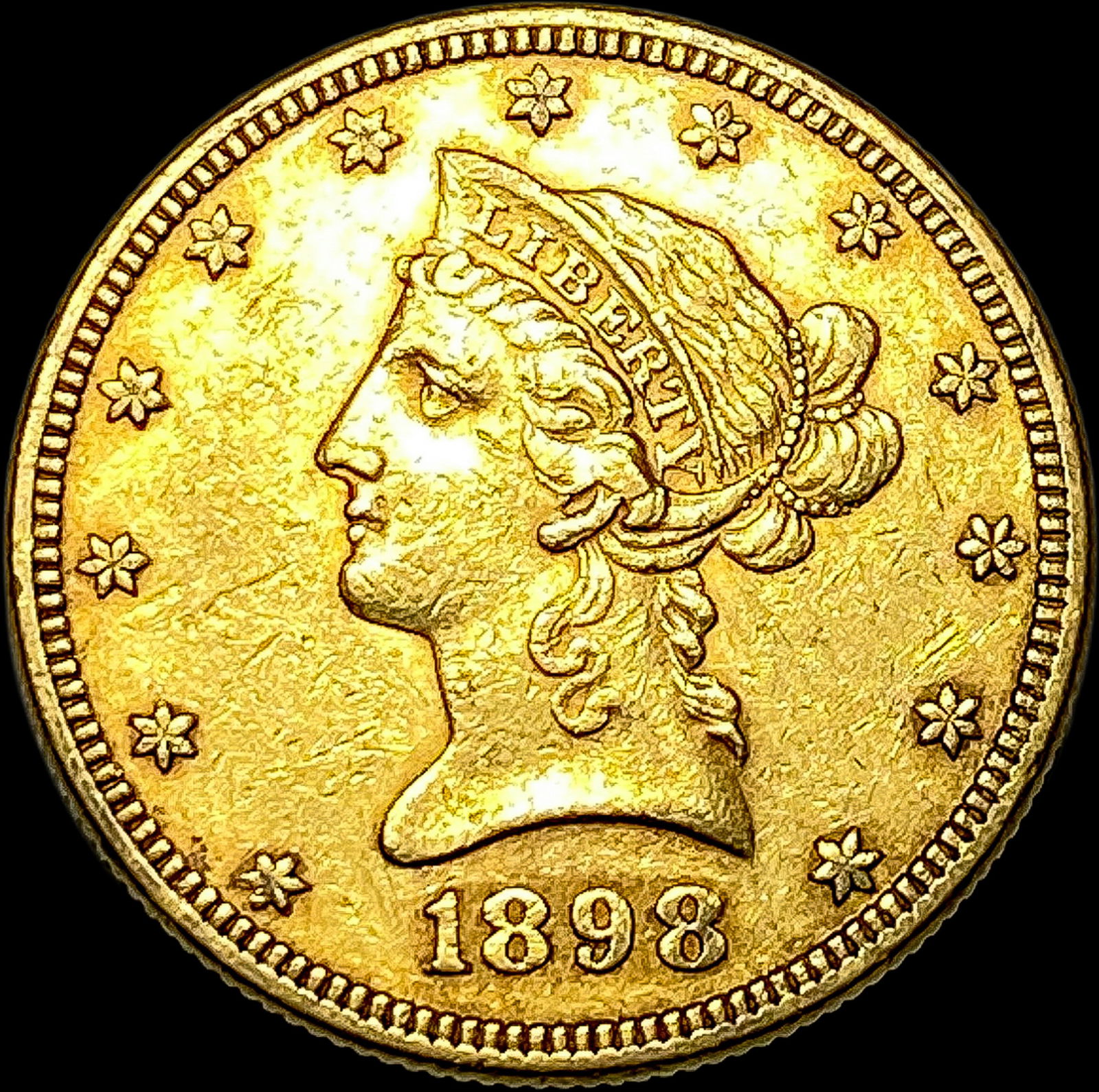 1898 Liberty Head Gold Eagle $10 CLOSELY UNCIRCULATED (1 of 2)