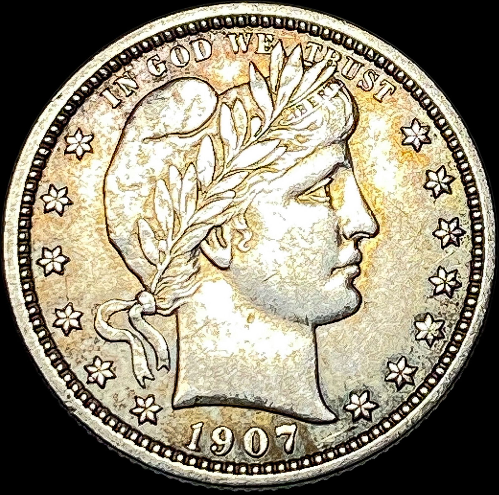 1907 Barber Silver Quarter CLOSELY UNCIRCULATED (1 of 2)