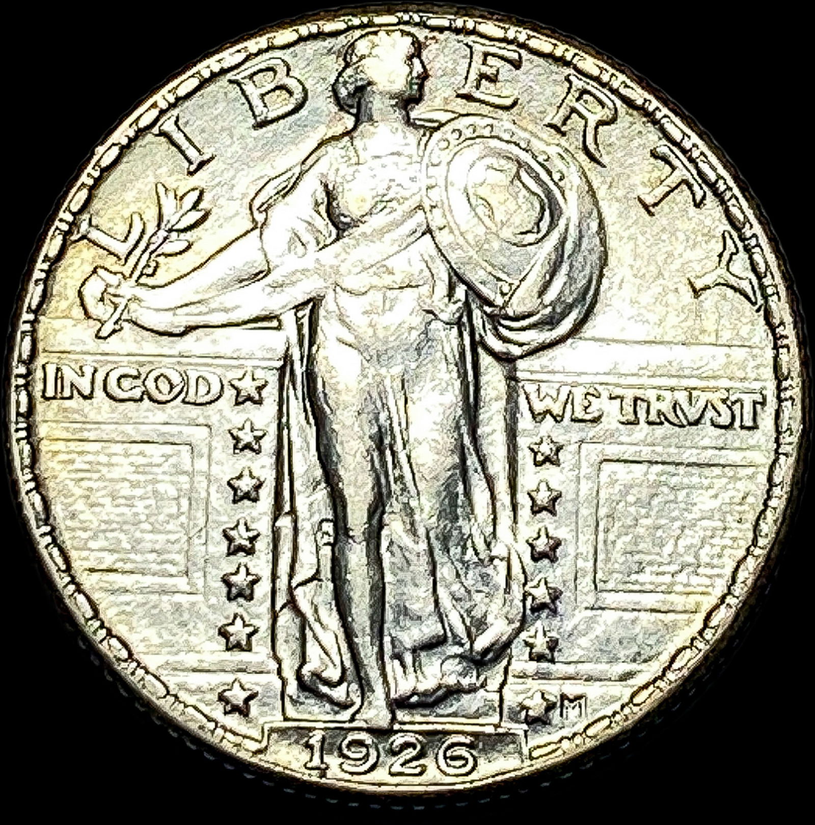 1926 Standing Liberty Silver Quarter CLOSELY UNCIRCULATED: 1926 Standing Liberty Silver Quarter CLOSELY UNCIRCULATED