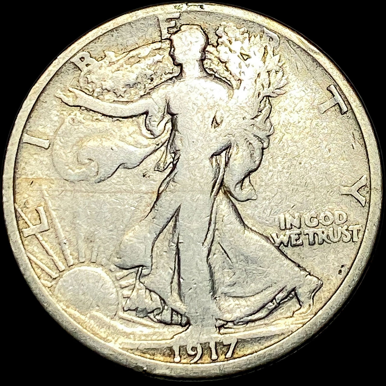 1917-S Silver Half Dollar NICELY CIRCULATED (1 of 2)