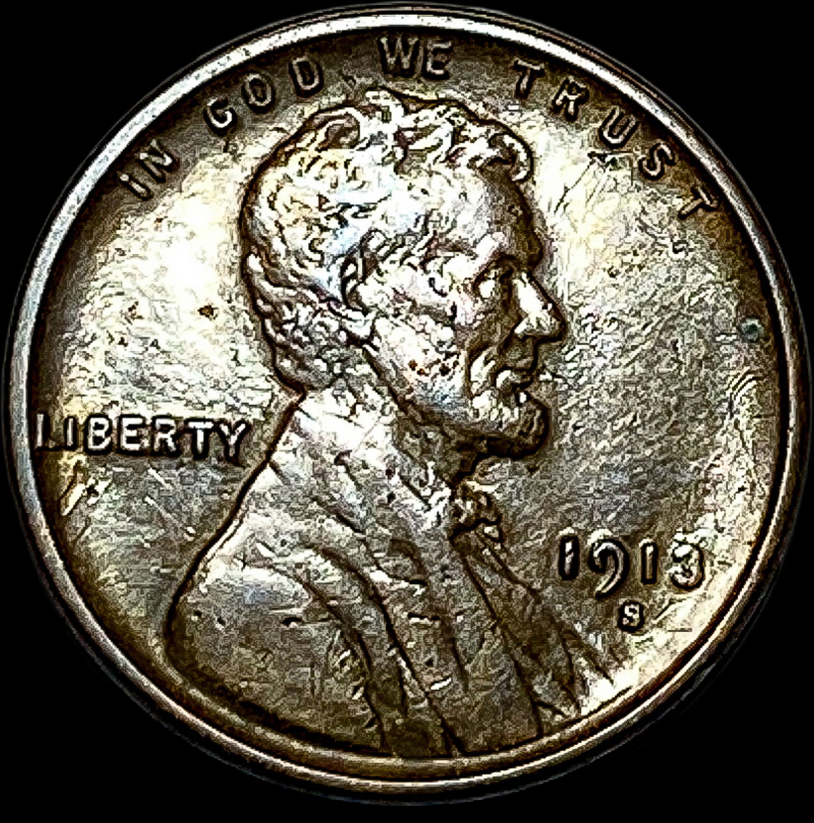 1913-S Lincoln Wheat Cent CLOSELY UNCIRCULATED (1 of 2)