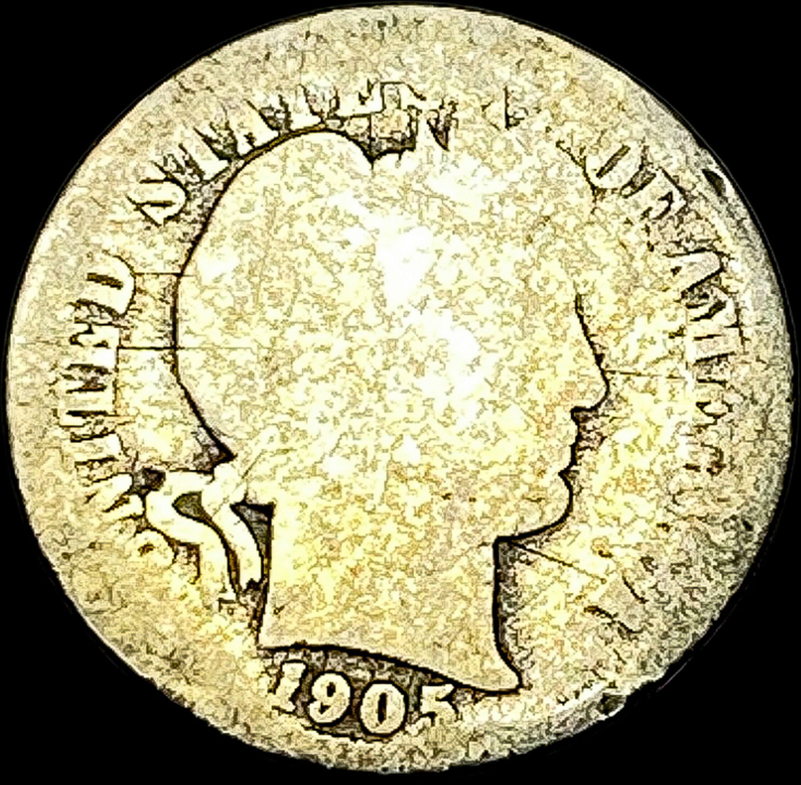 1905-O Barber Dime NICELY CIRCULATED (1 of 2)