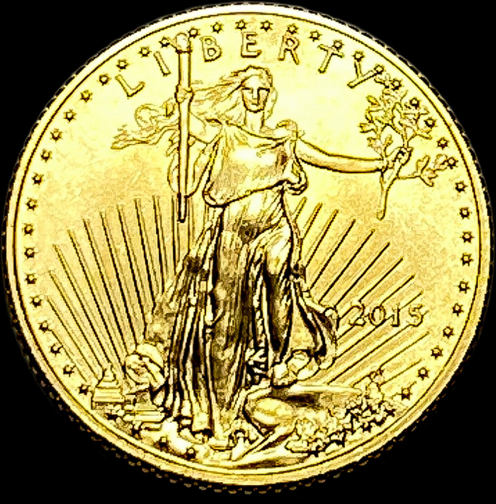 2015 1/10 oz Gold American Eagle $5 SUPERB GEM BU (1 of 2)