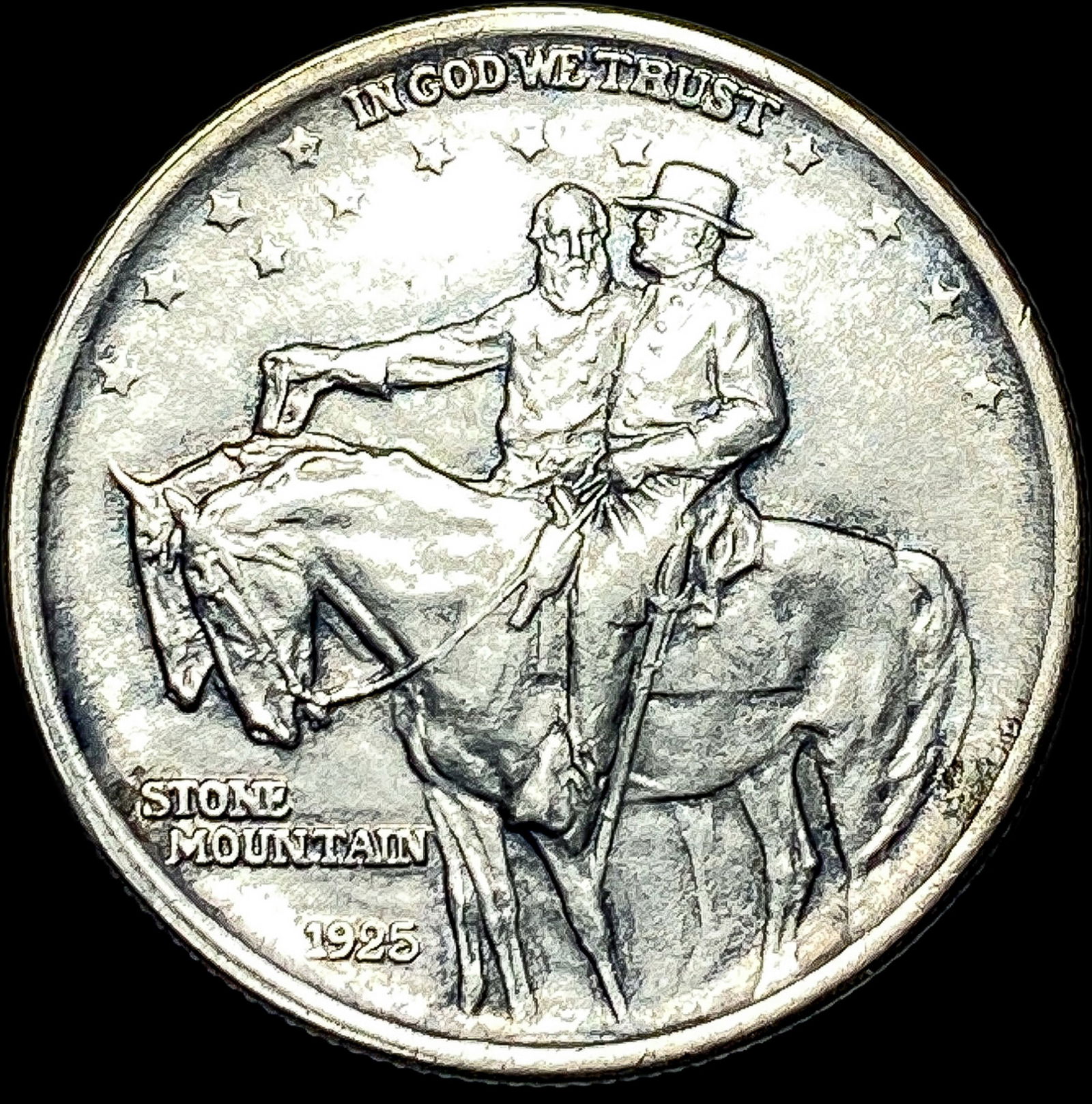 1925 Silver Stone Mountain Half Dollar NEARLY UNCIRCULATED (1 of 2)