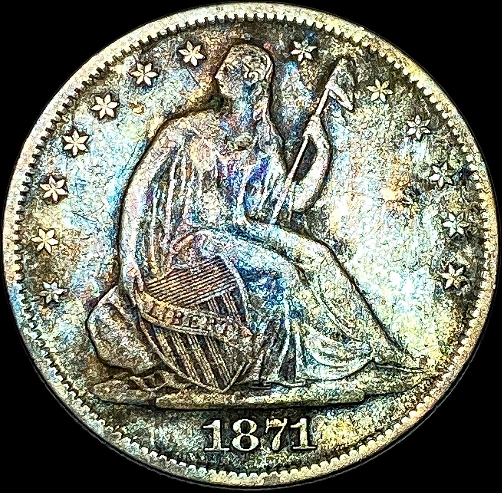 1871-S Silver Half Dollar HIGH GRADE (1 of 2)