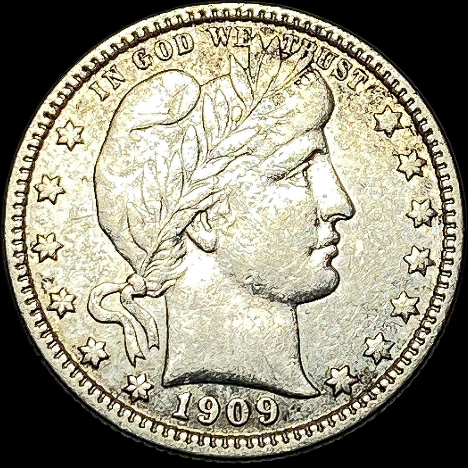 1909-D Silver Barber Quarter CLOSELY UNCIRCULATED (1 of 2)