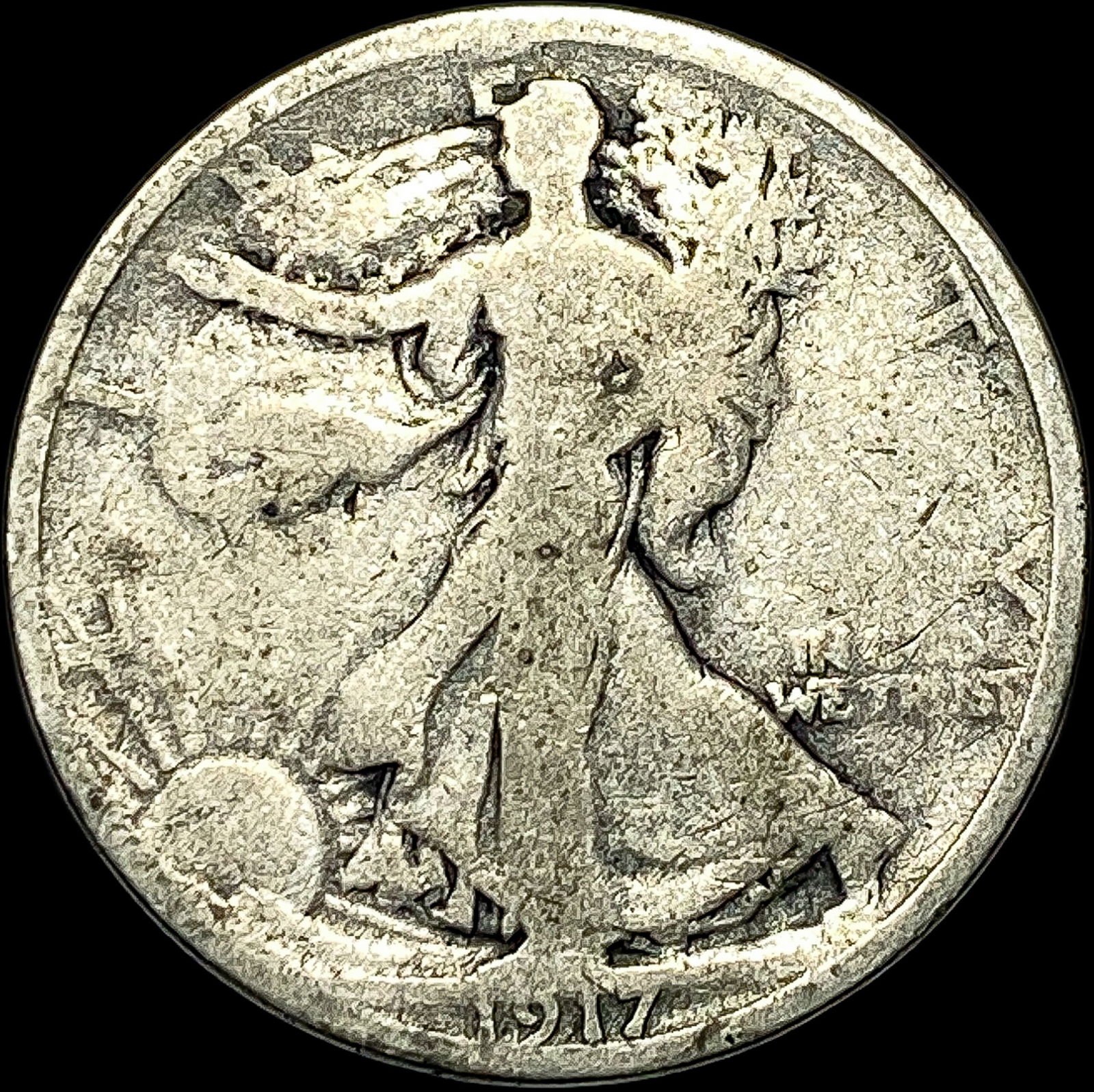 1917 Walking Liberty Half Dollar NICELY CIRCULATED (1 of 2)