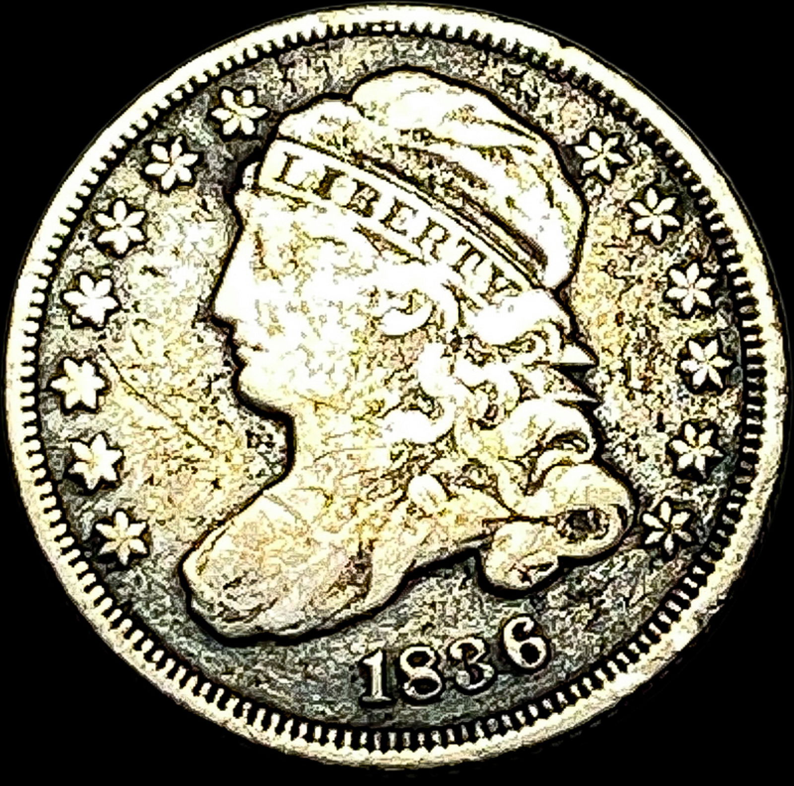 1836 Capped Bust Dime HIGH GRADE (1 of 2)
