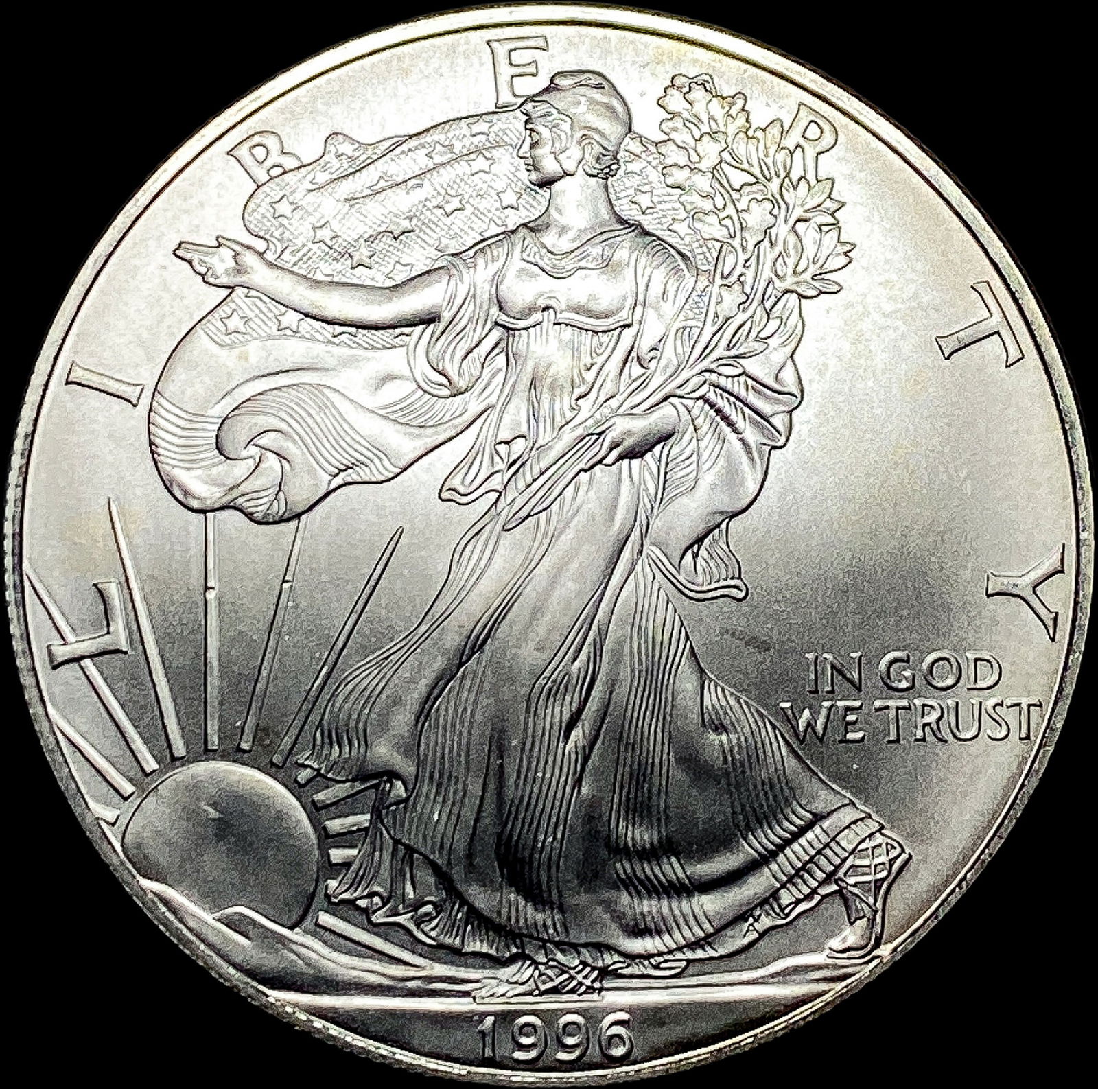 1996 Silver American Eagle $1 SUPERB GEM BU (1 of 2)