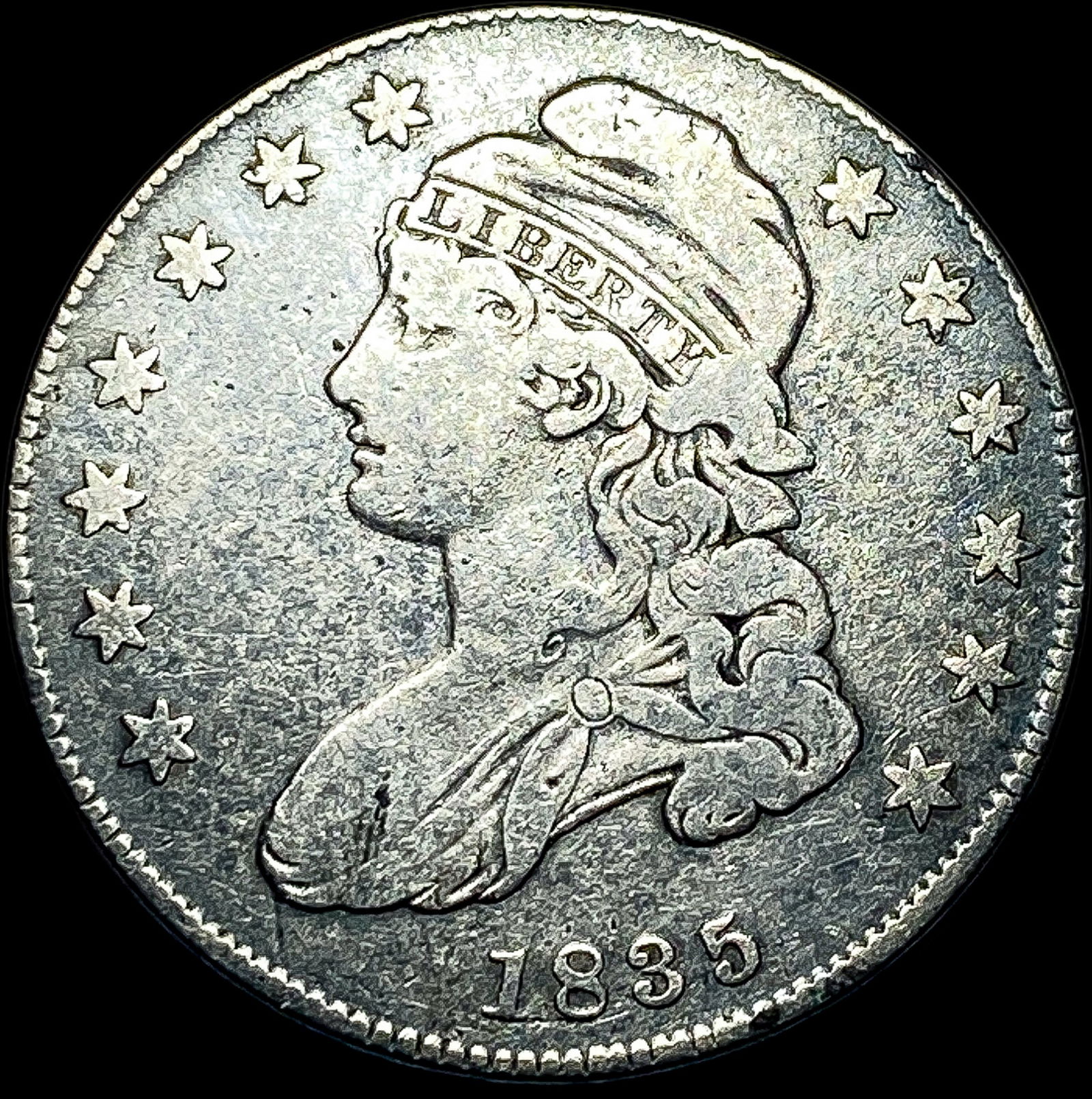 1835 Capped Bust Half Dollar NICELY CIRCULATED (1 of 2)