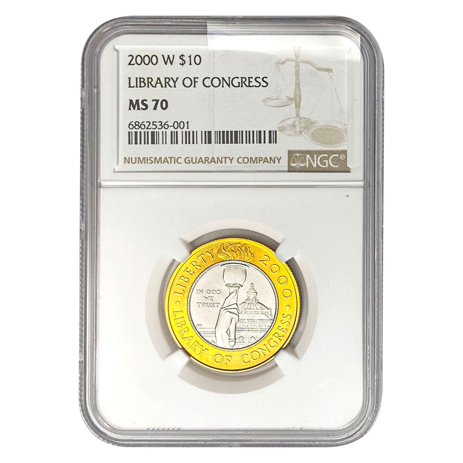 2000-W Library of Congress $10 Gold&Platinum NGC MS70 (1 of 2)