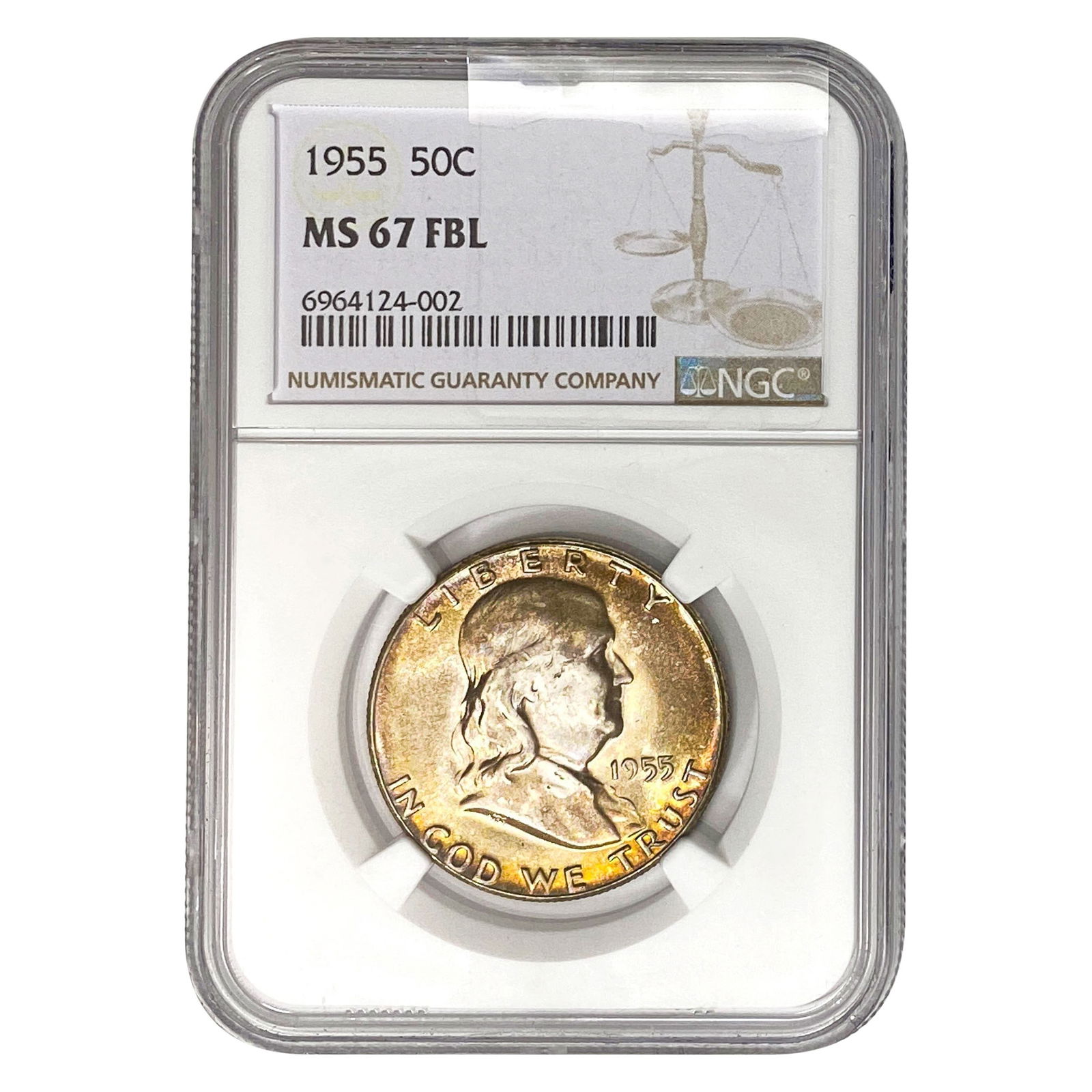 1955 Franklin Half Dollar NGC MS67 FBL (1 of 2)