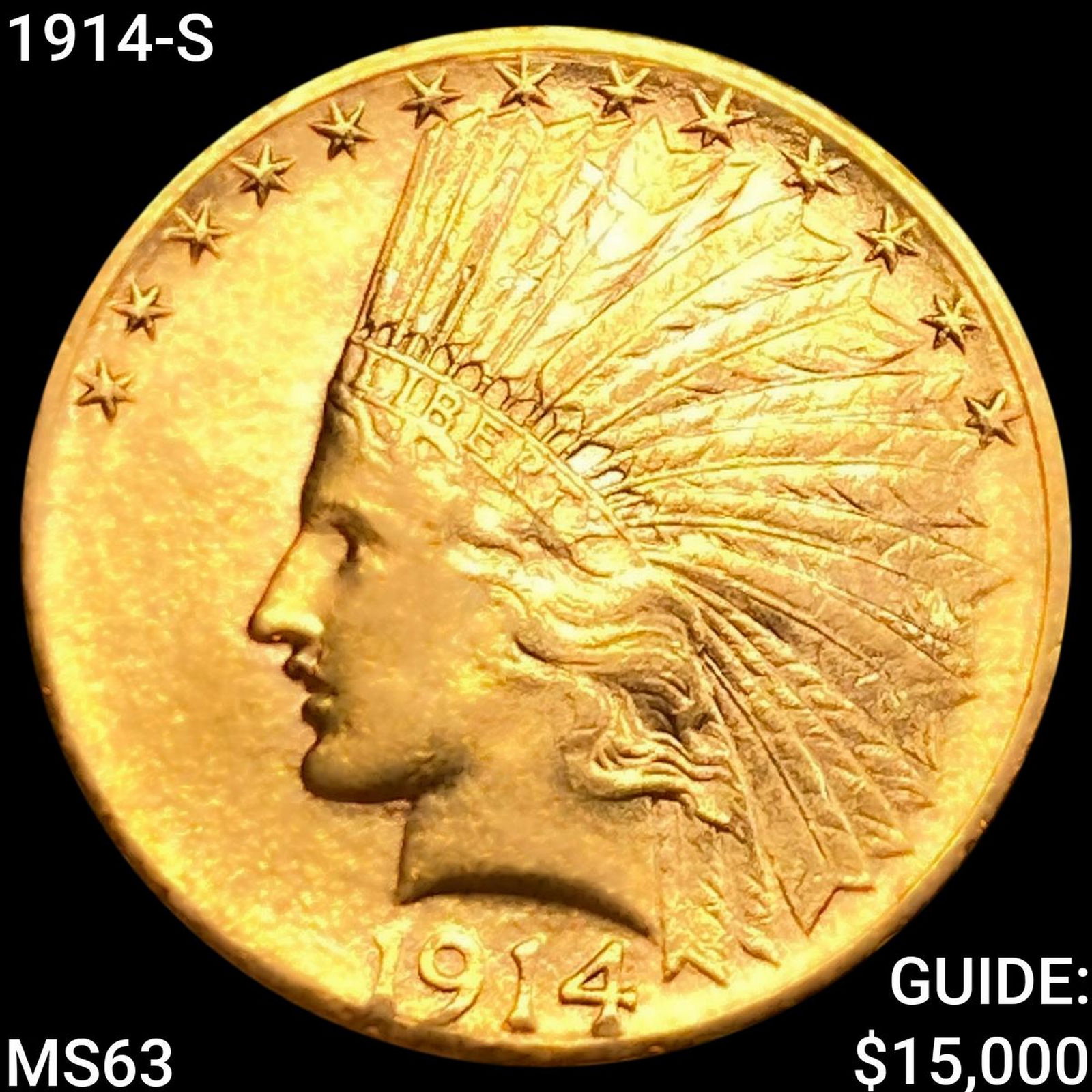 1914-S $10 Gold Eagle CHOICE BU (1 of 2)