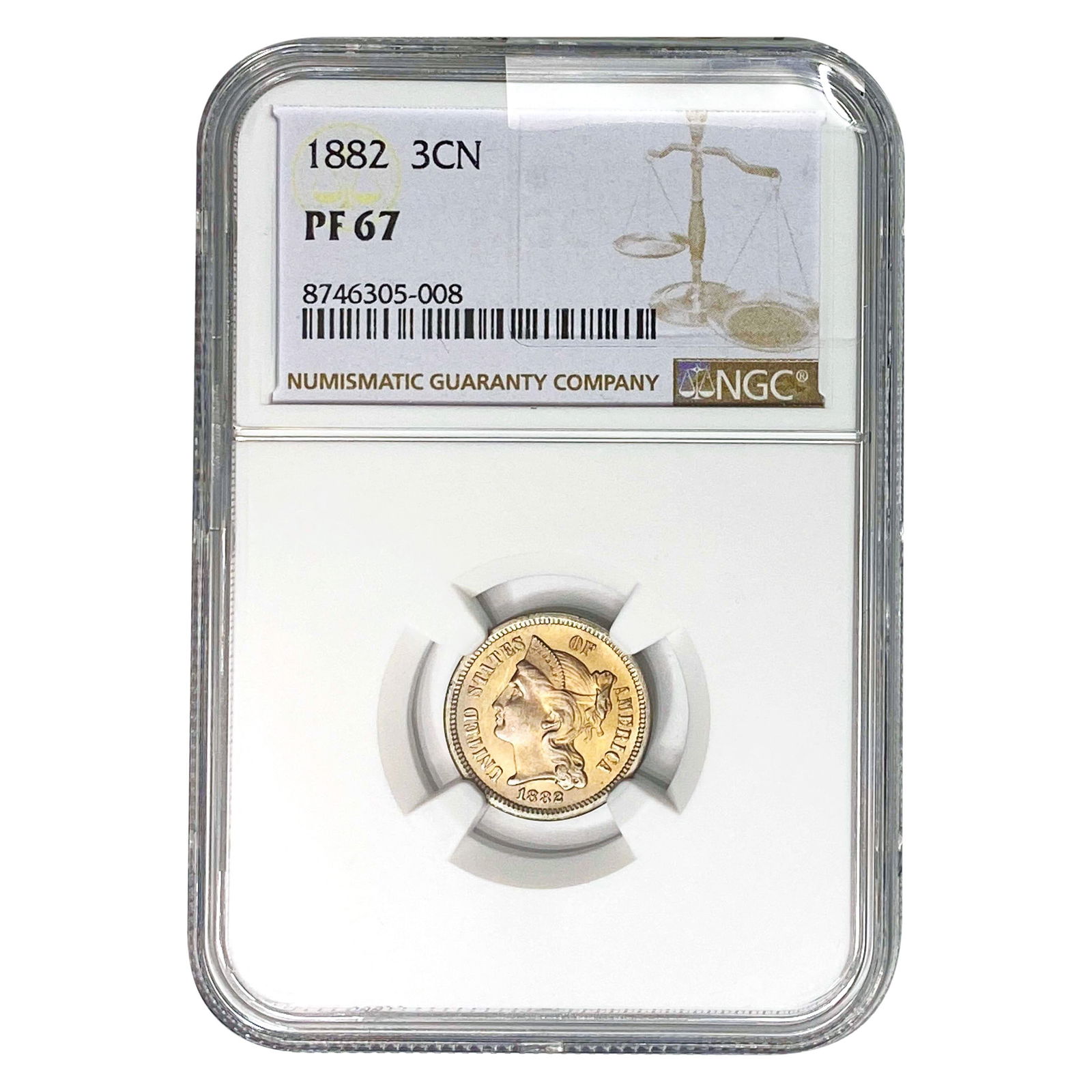 1882 Nickel Three Cent NGC PF67 (1 of 2)