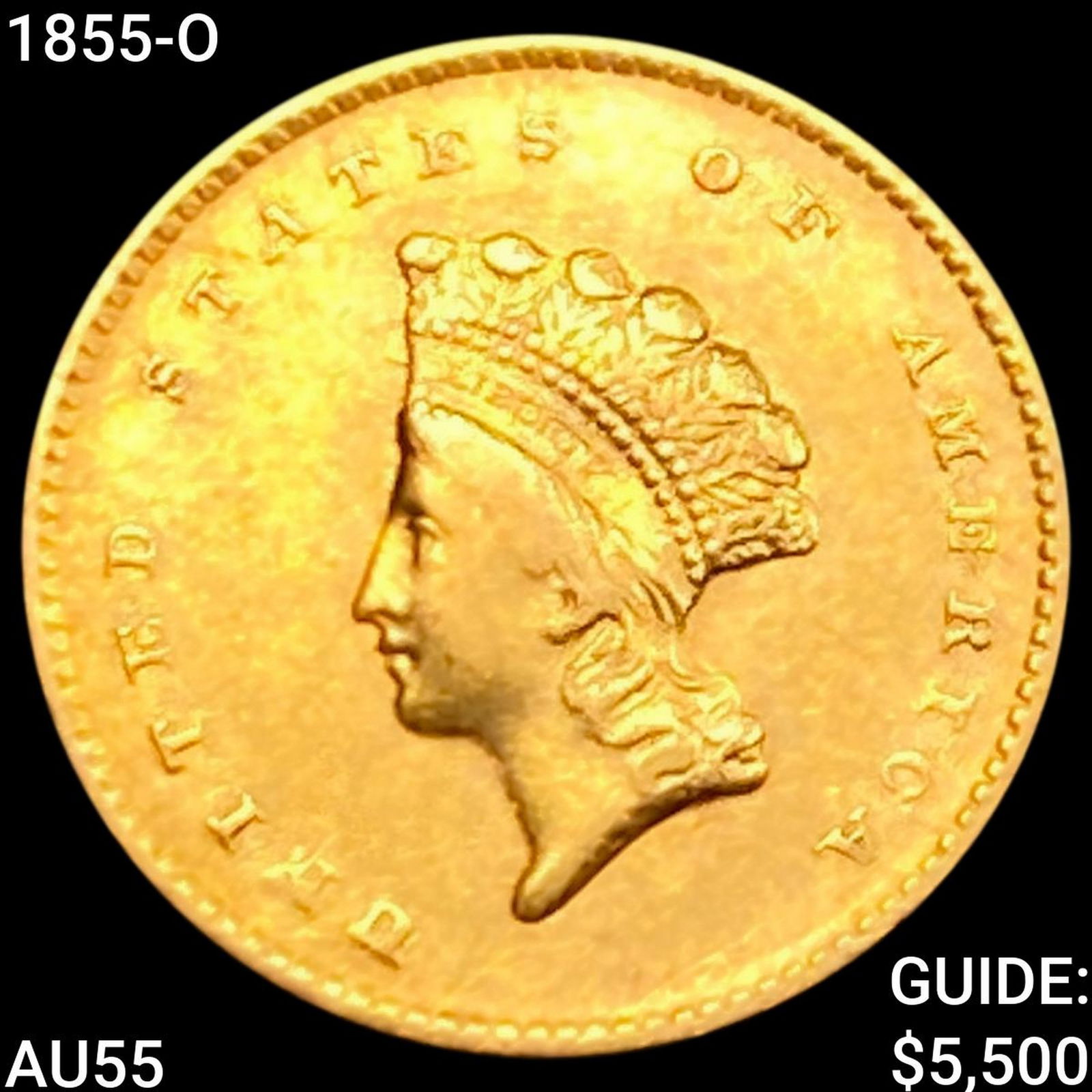 1855-O Rare Gold Dollar HIGH GRADE (1 of 2)
