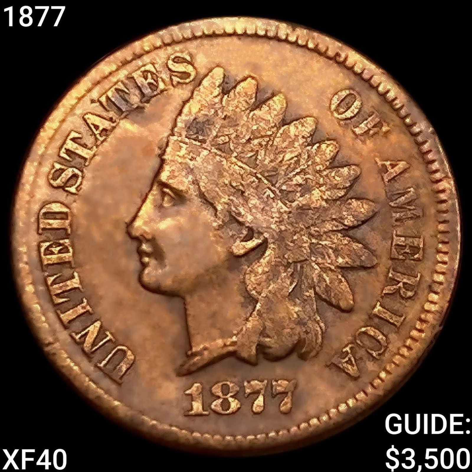 1877 Indian Head Cent NEARLY UNCIRCULATED (1 of 2)