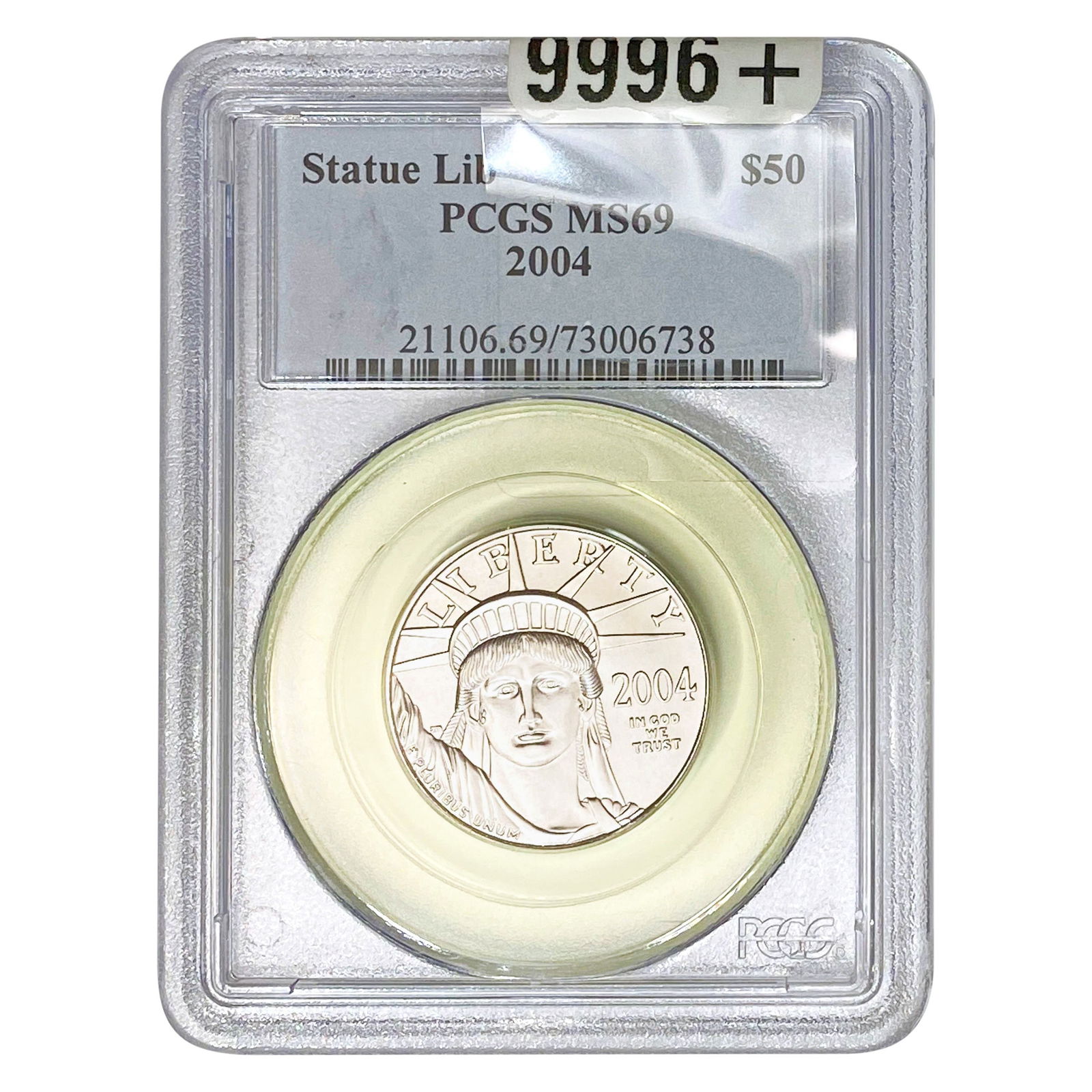 2004 $50 1/2oz Platinum Statue of Lib. PCGS MS69 (1 of 2)